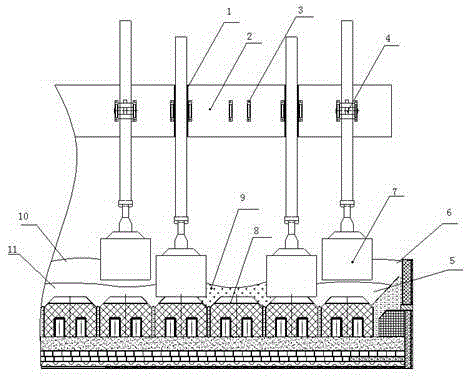 Online repair method for local damage of aluminum electrolytic cell cathode