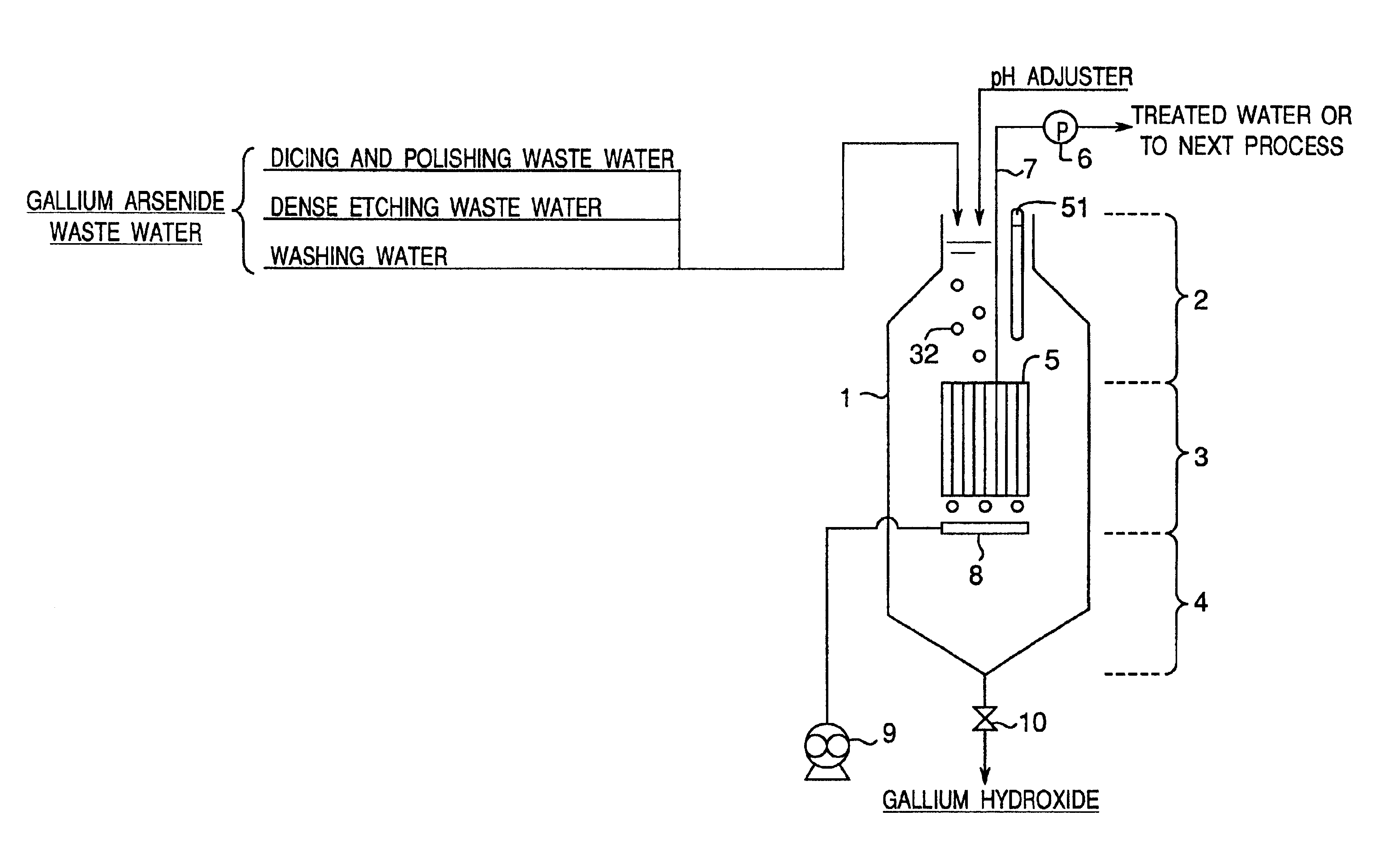 Metal containing waste water treatment method and metal containing waste water treatment equipment