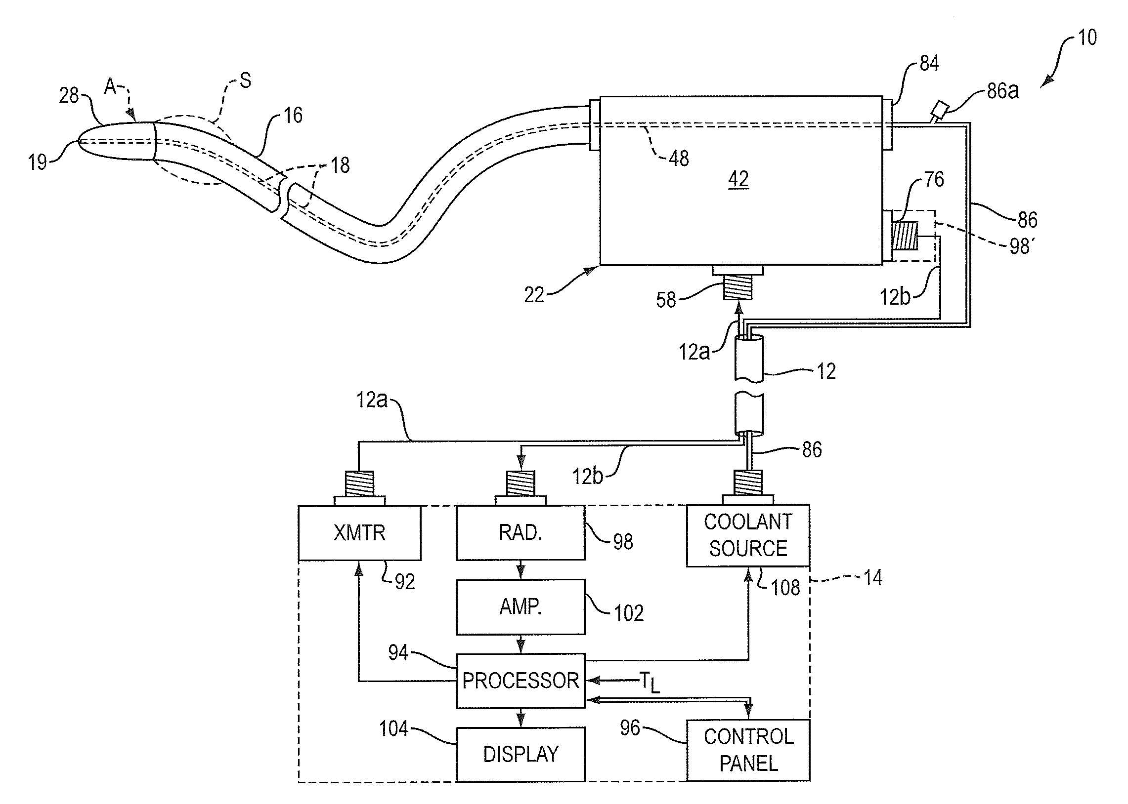 Heating/sensing catheter apparatus for minimally invasive applications