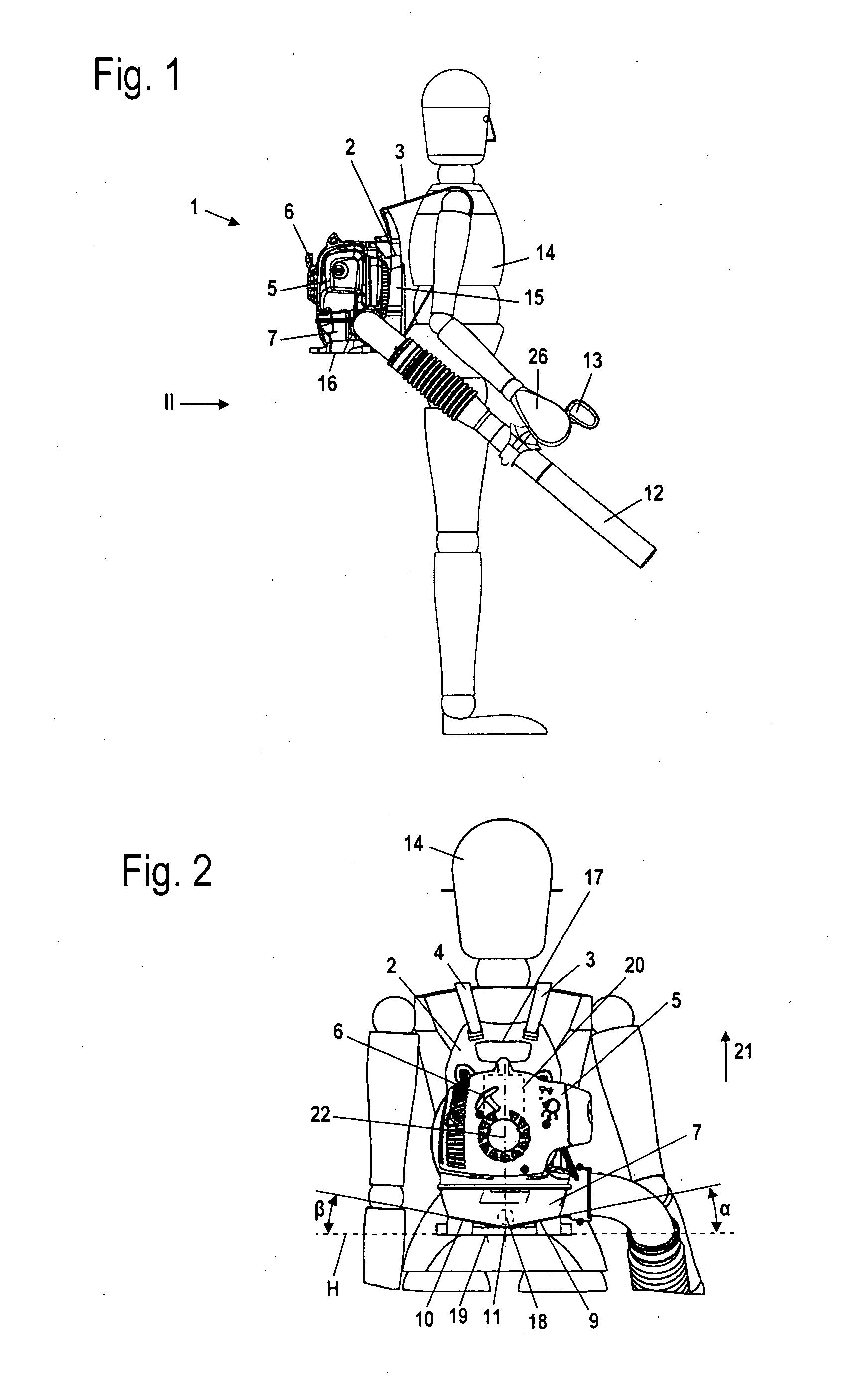 Back-carried work apparatus