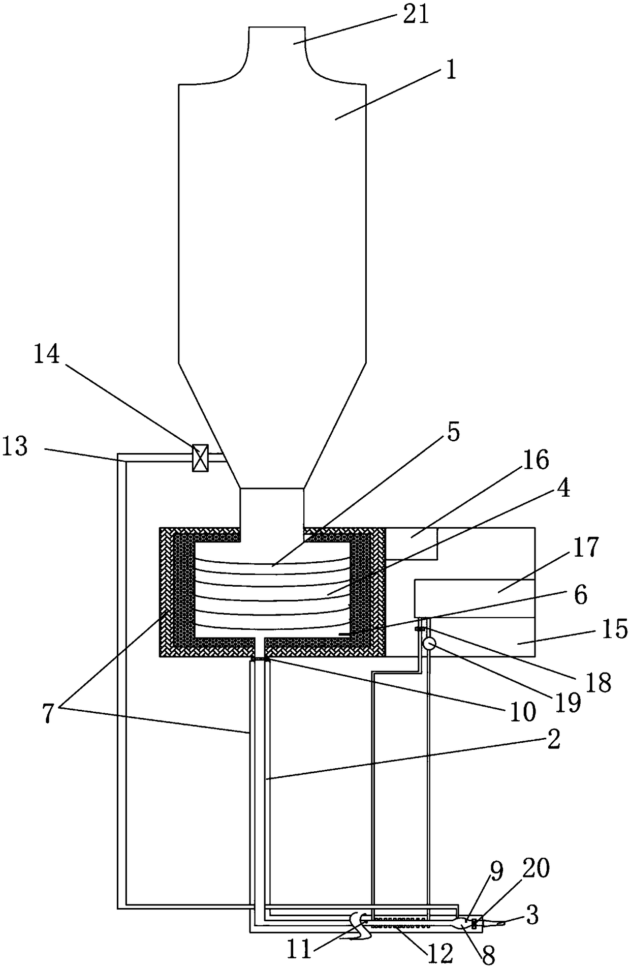 Clinical enteral nutrition temperature control device and method thereof