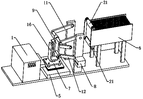 Hollow glass automatic glue mechanism