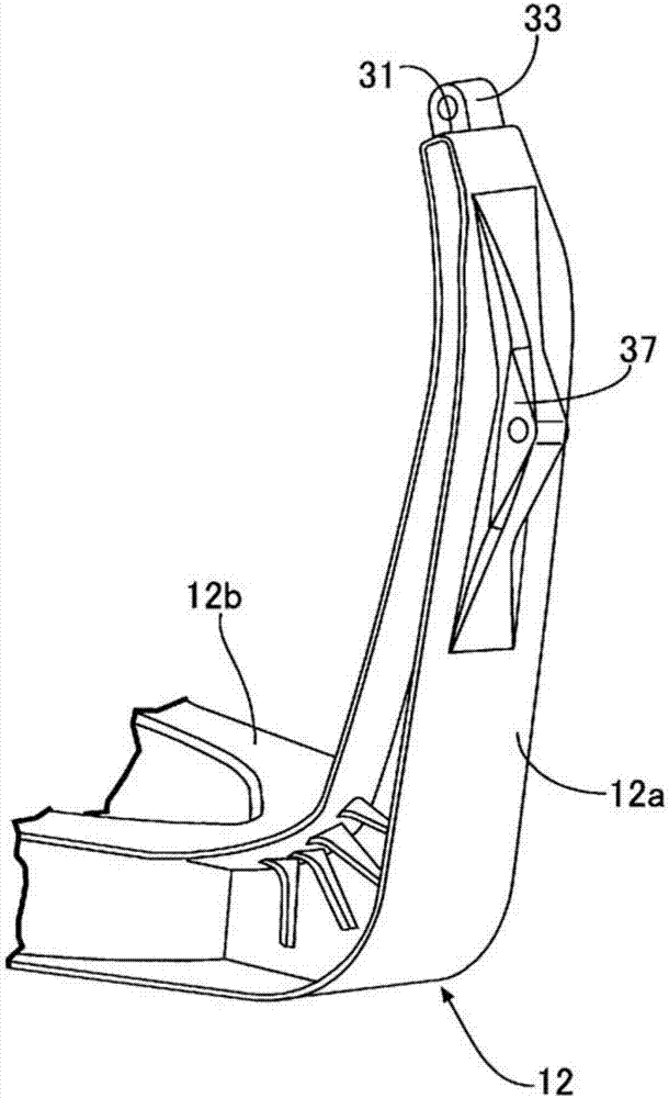 Body frame for two-wheeled motor vehicle