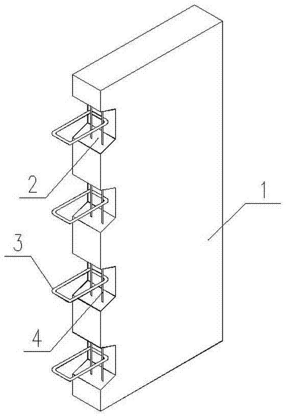 Prefabricated concrete component with connecting rings