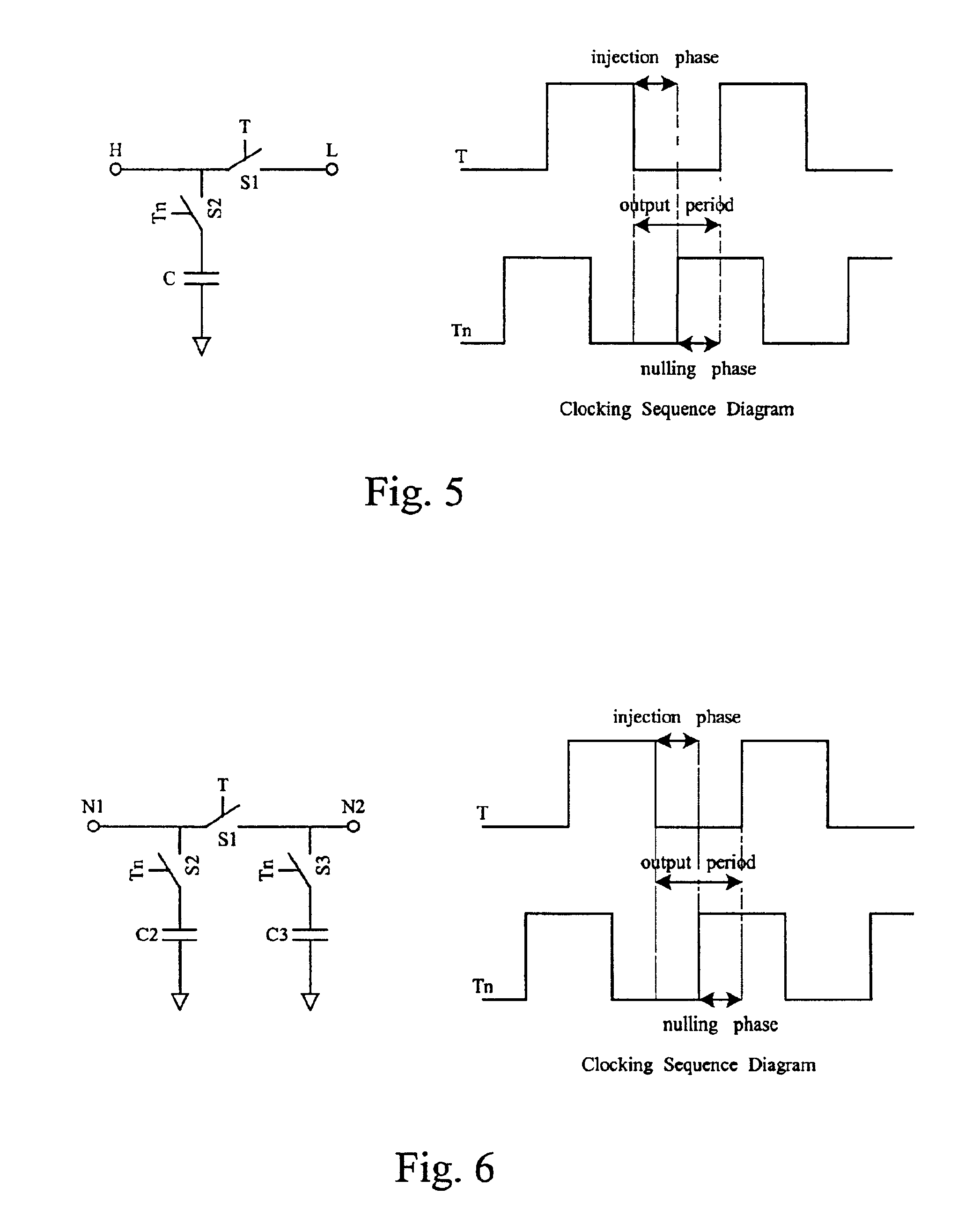 Method for nulling charge injection in switched networks