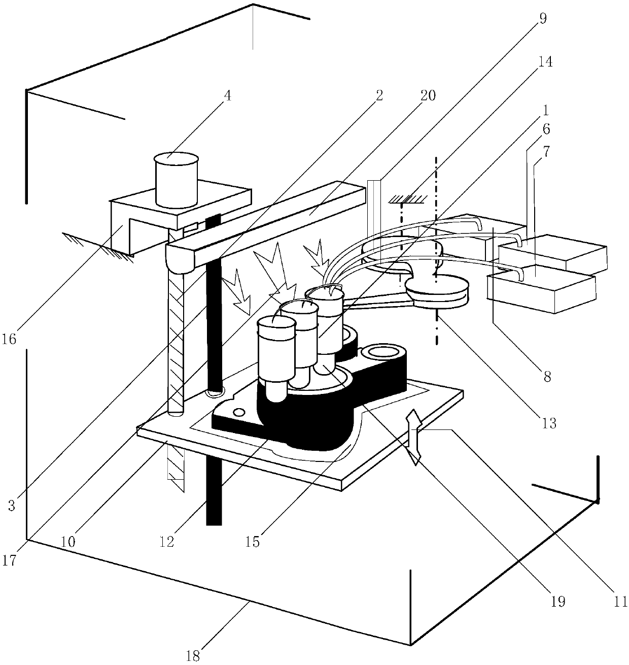 Full-color shell layer 3D printer based on layer-by-layer light curing and color shell object