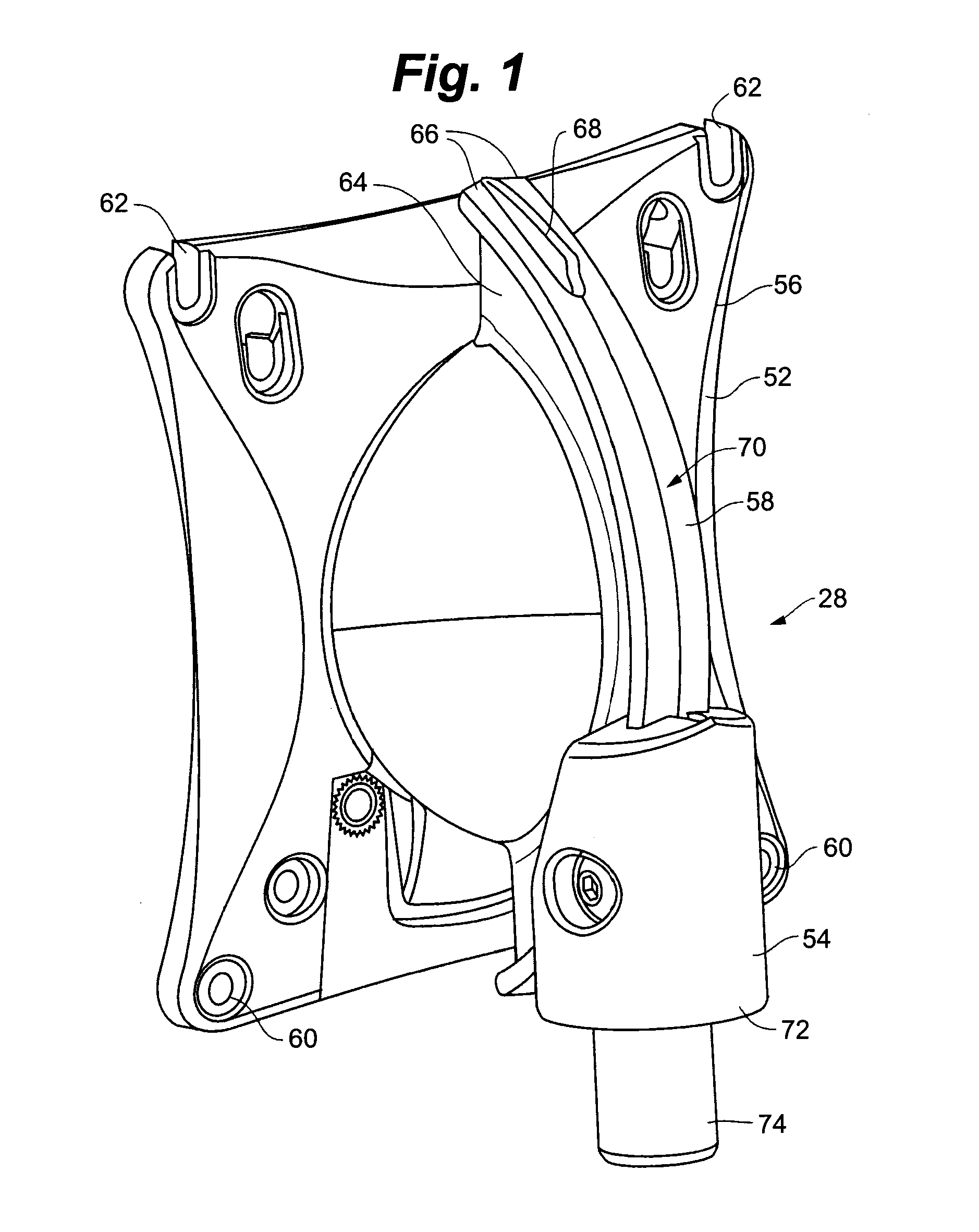 Electronic display mount with extreme tilt feature