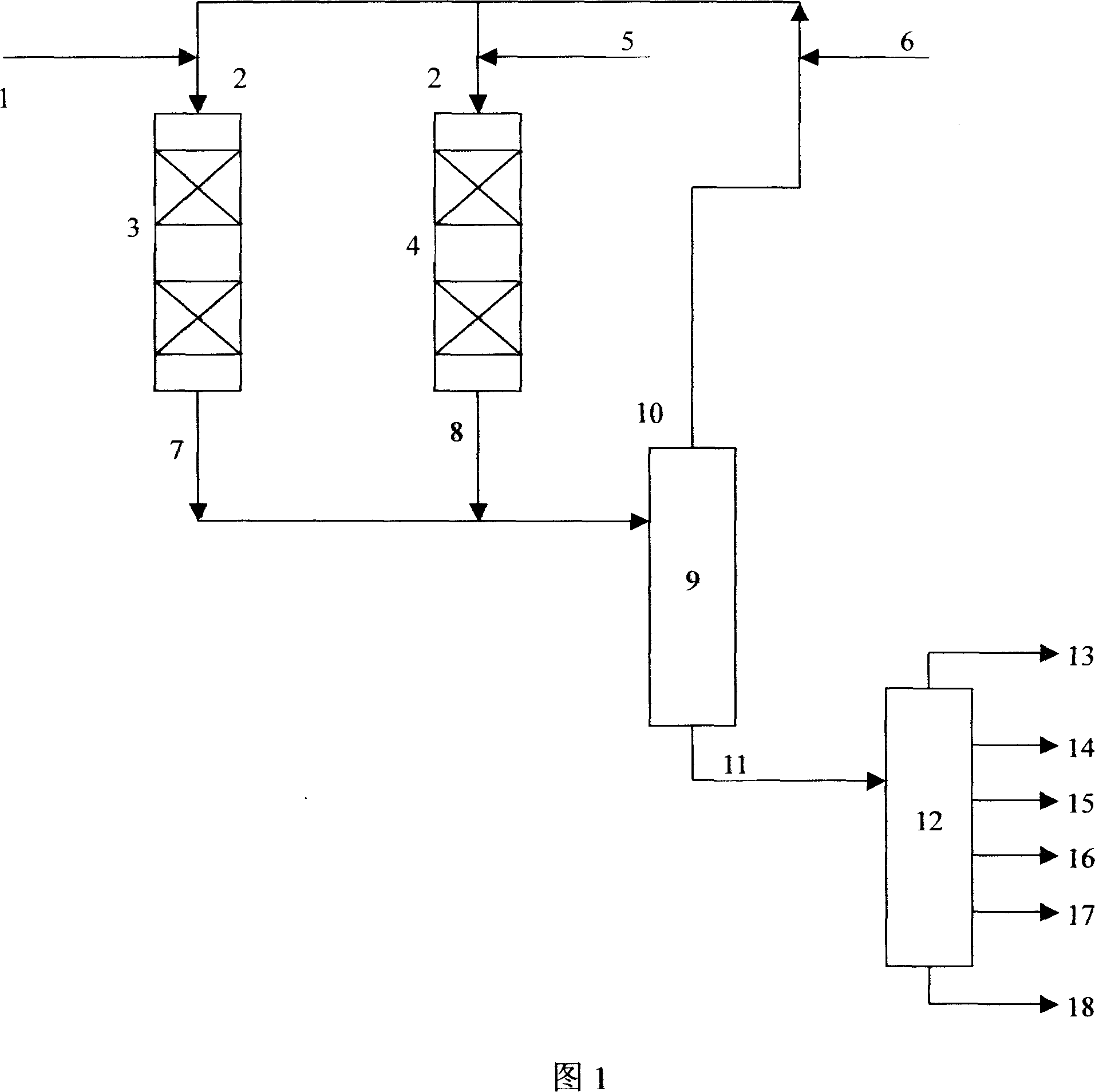 Parallel hydrocracking method