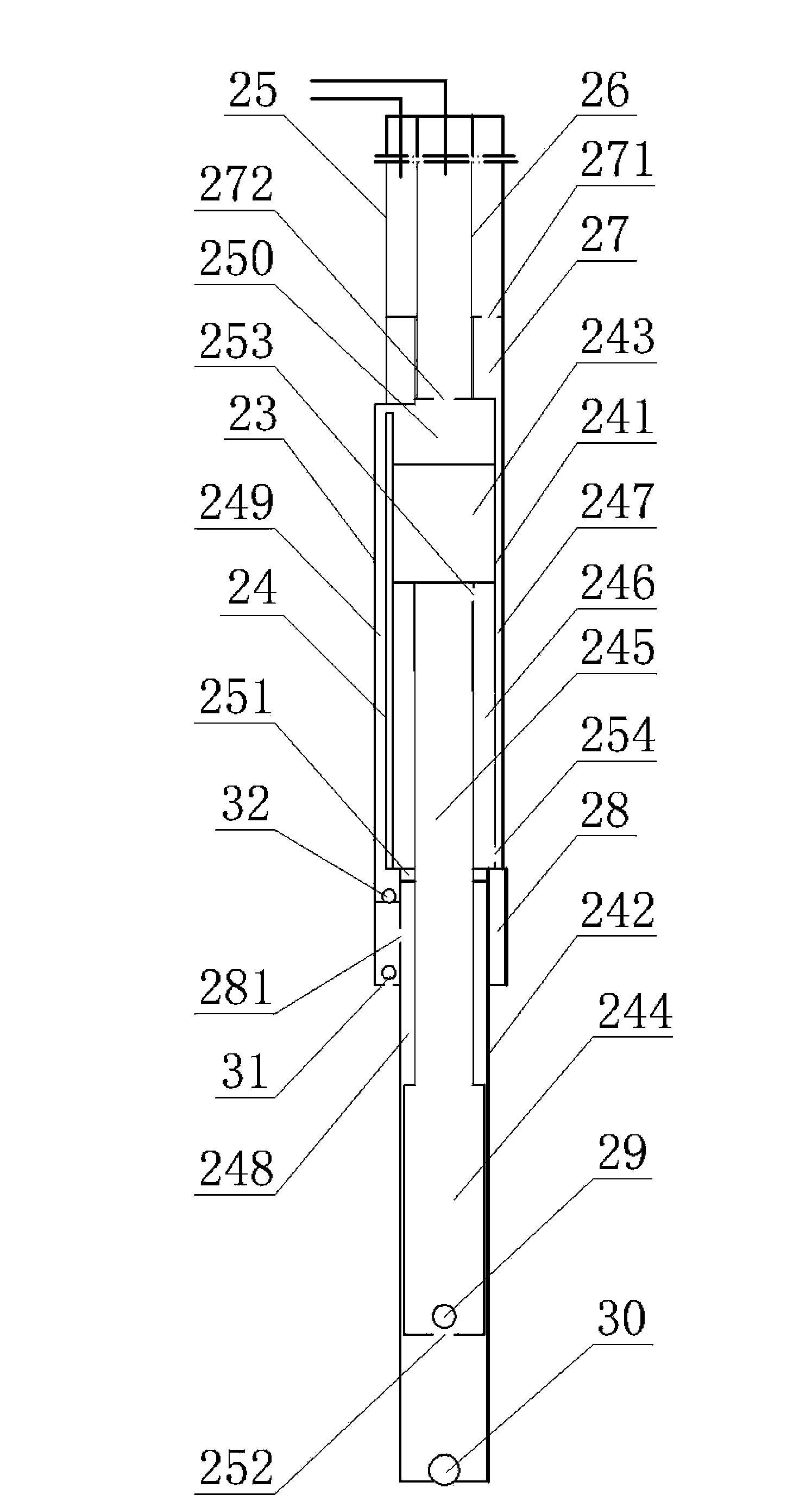 Hydraulic drive oil extraction device