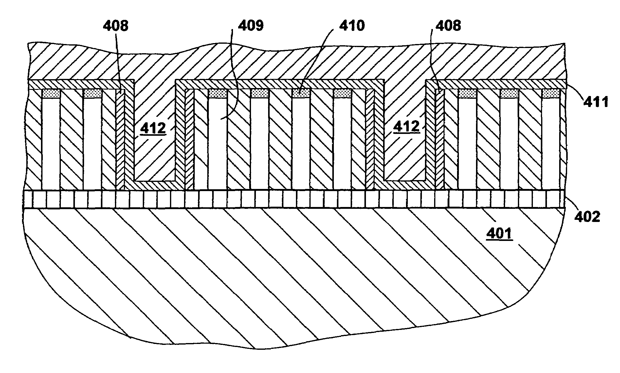 Integrated circuit chip utilizing dielectric layer having oriented cylindrical voids formed from carbon nanotubes