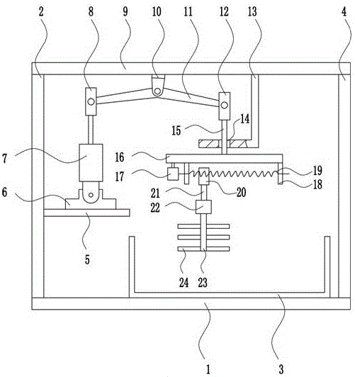 Efficient stirring and mixing device for raw materials of ceramic production process