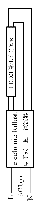 LED (light-emitting diode) fluorescent lamp drive circuit and LED lamp tube