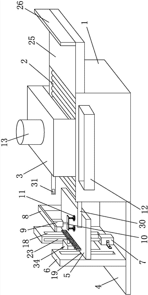 Cleaning device used for hollow glass production