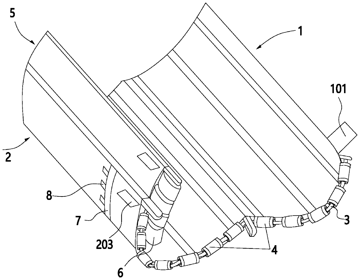 Capacity-expandable cable pipe-penetrating protector