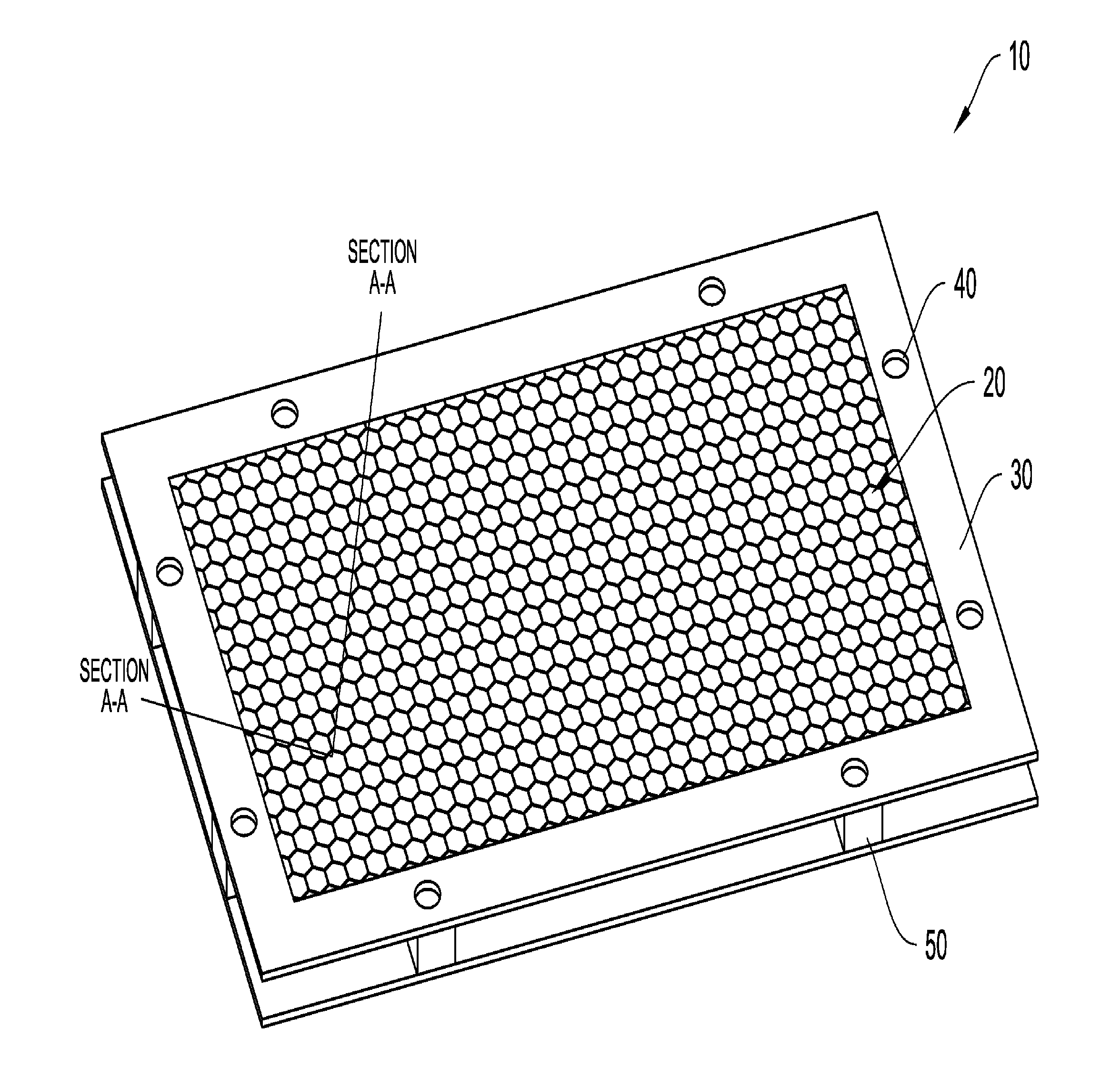 Homogeneous EMI vent panel and method for preparation thereof