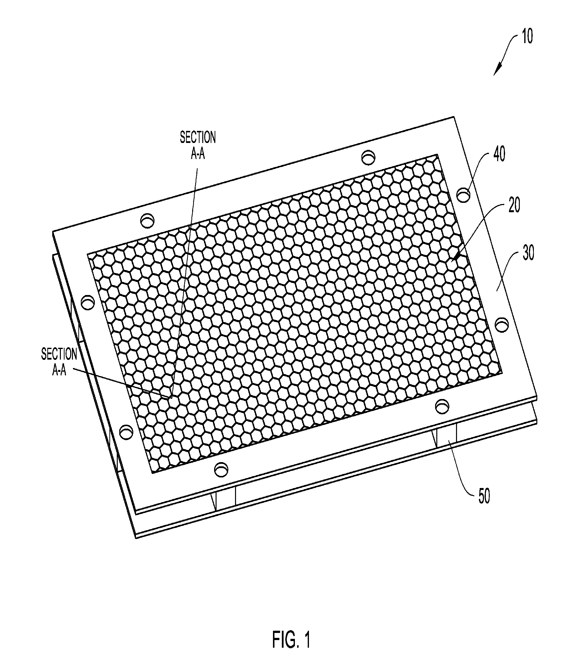 Homogeneous EMI vent panel and method for preparation thereof