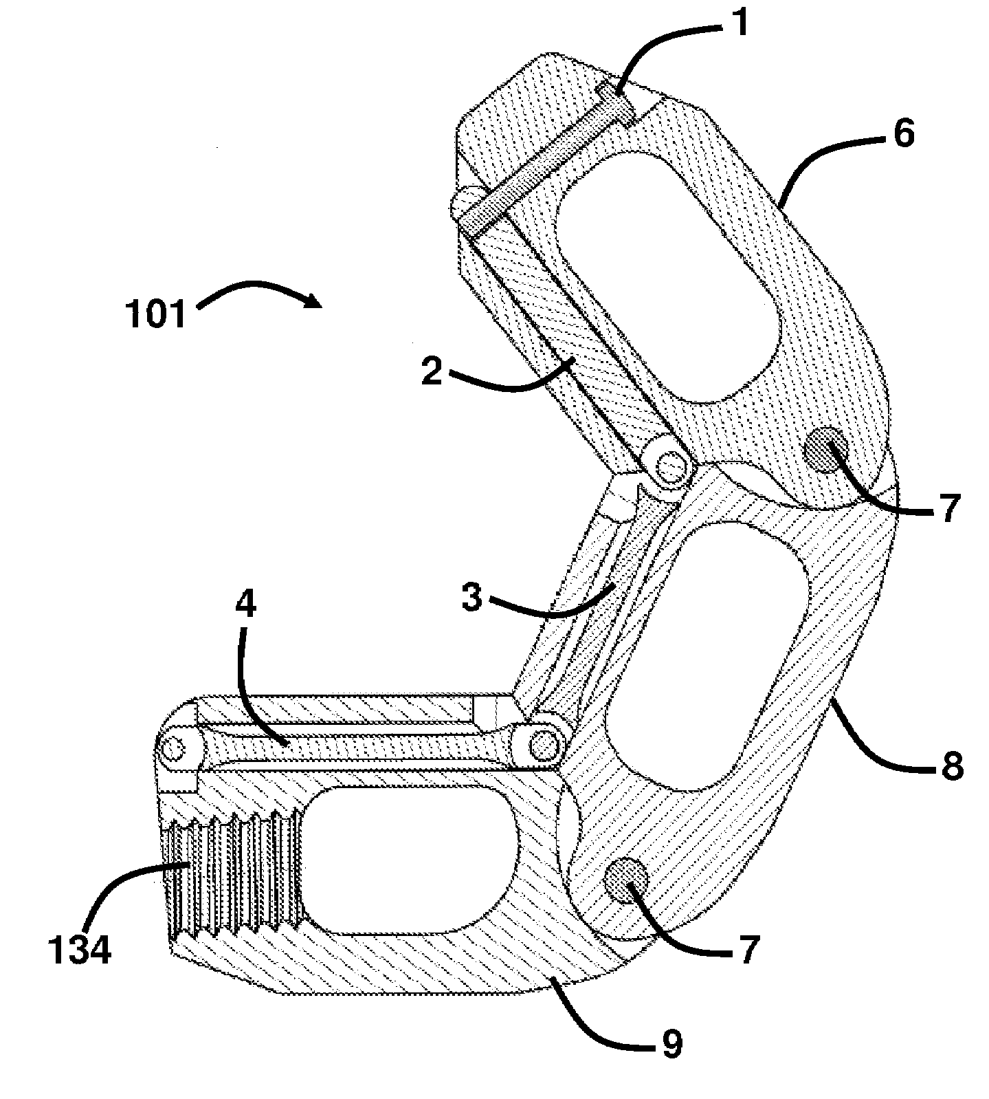 Articulating interbody spacer, vertebral body replacement