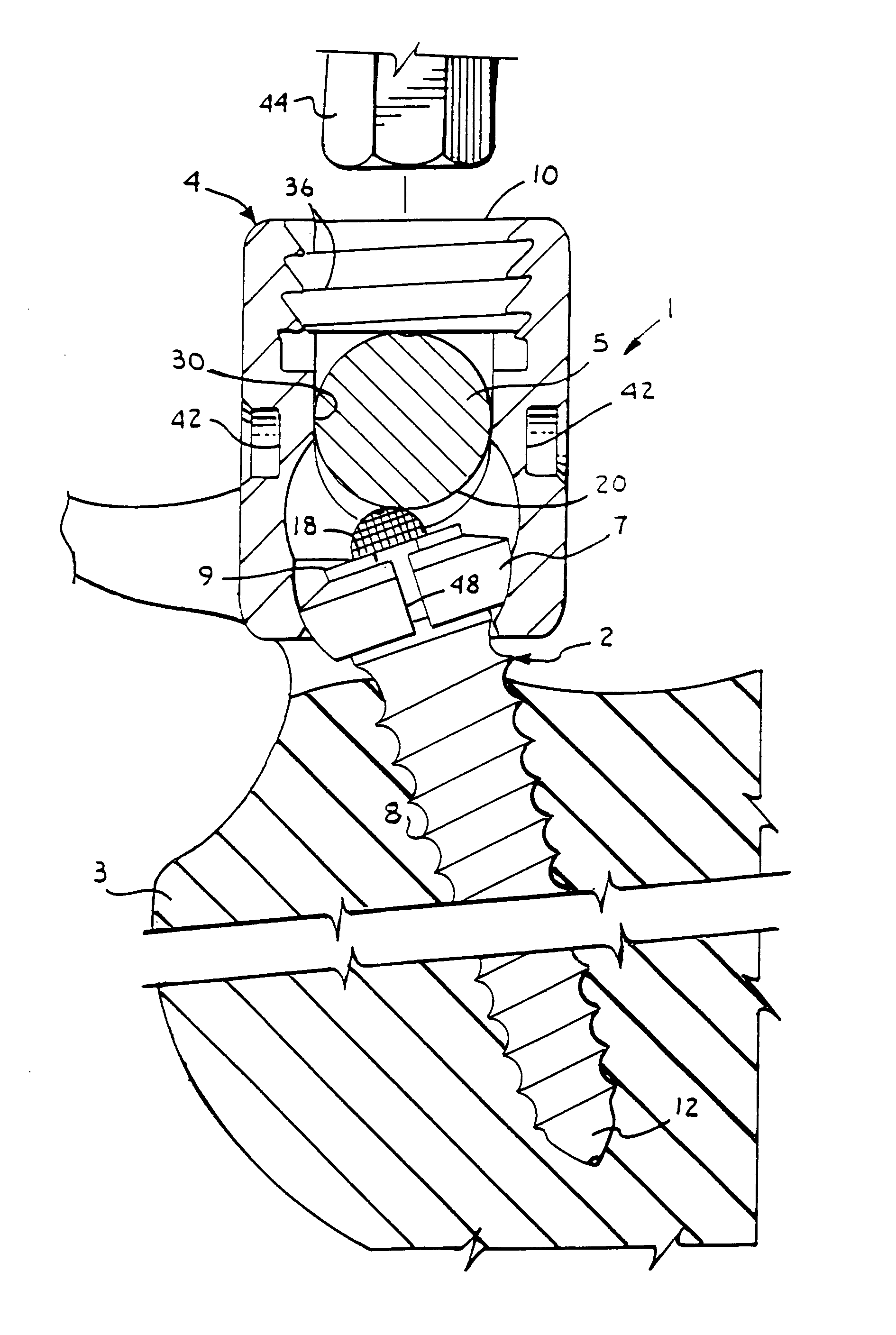 Polyaxial bone screw apparatus