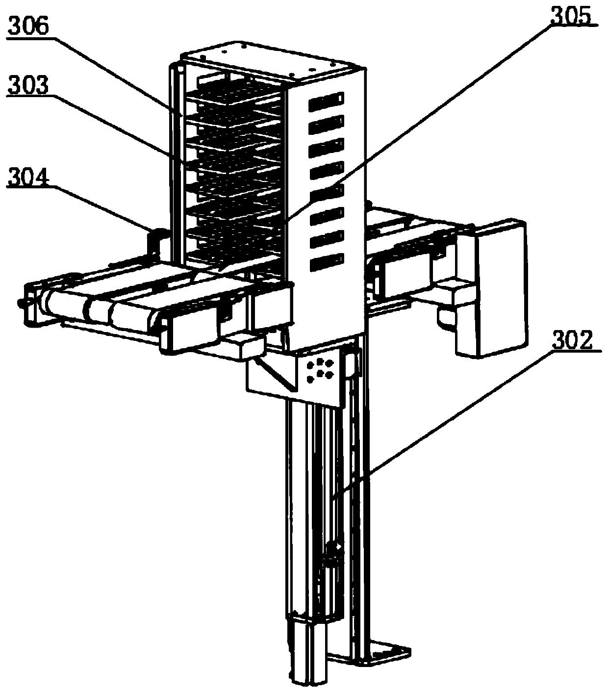 Glasses storing, taking and disinfecting device