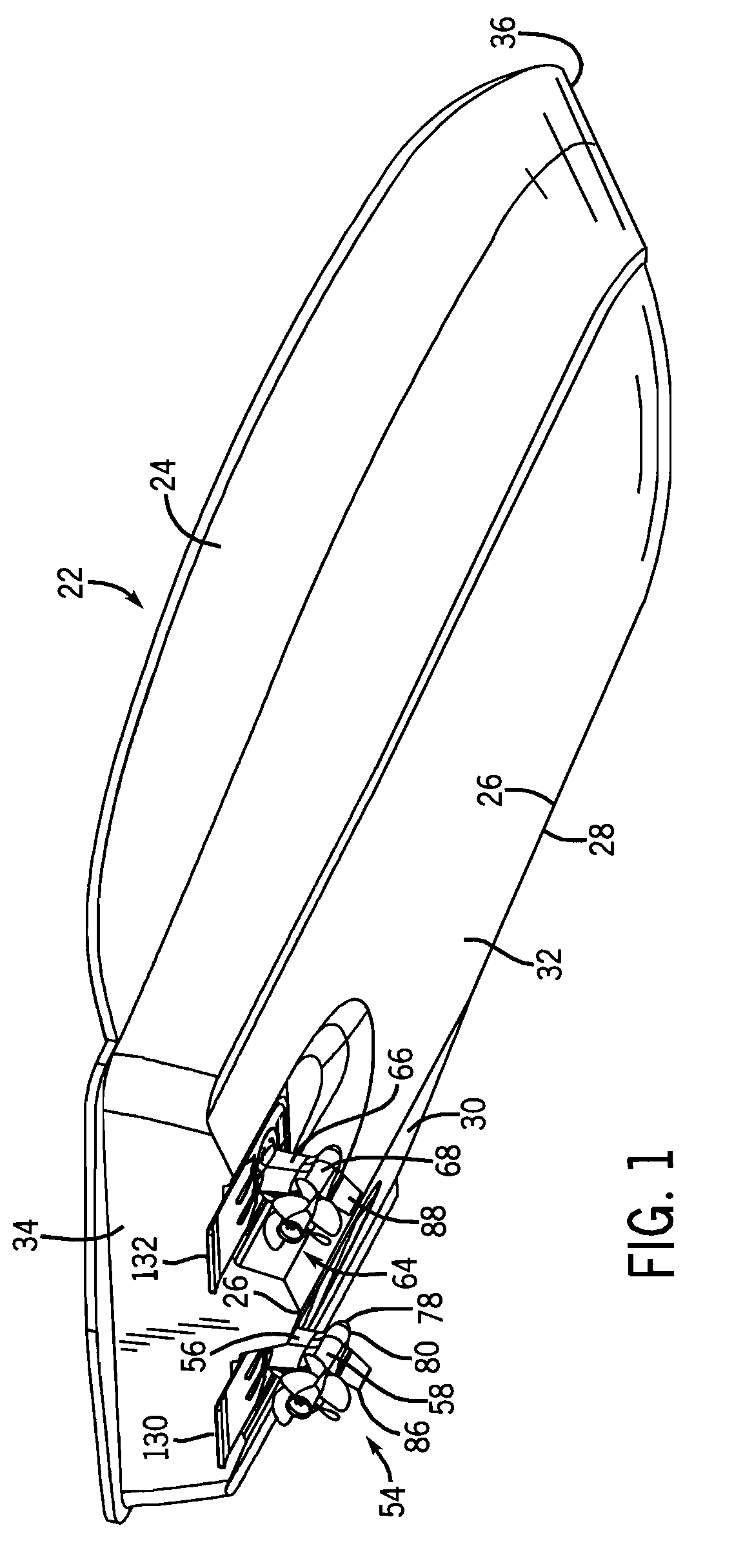 Torsion-bearing break-away mount for a marine drive