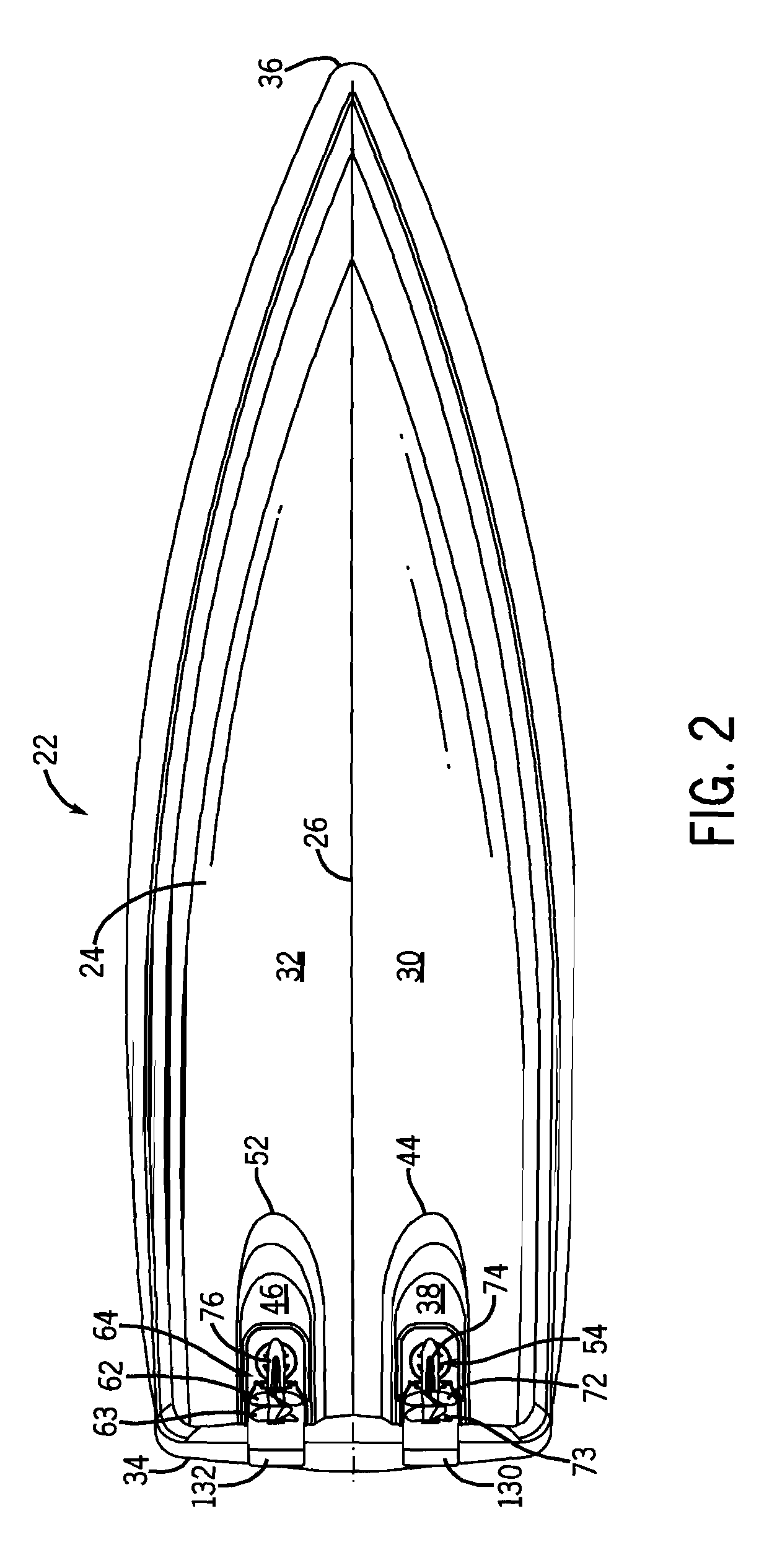 Torsion-bearing break-away mount for a marine drive