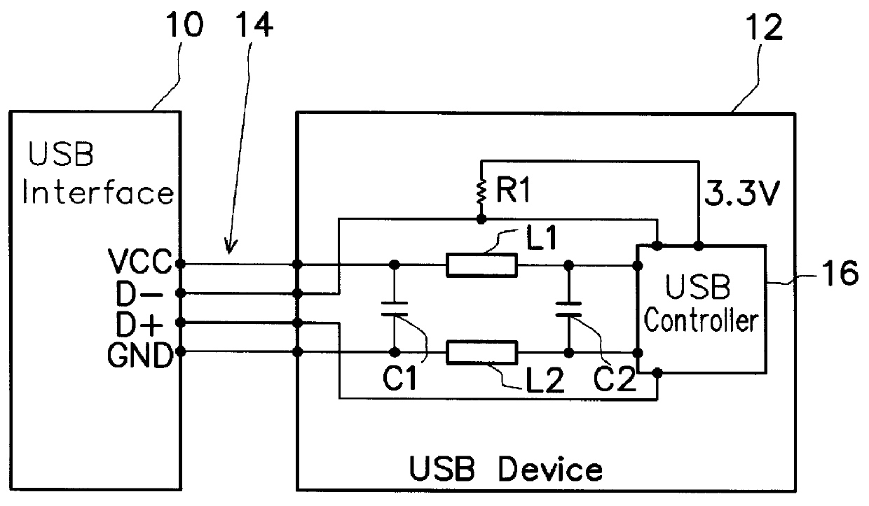 Electromagnetic safety enhancement circuit for universal serial bus systems