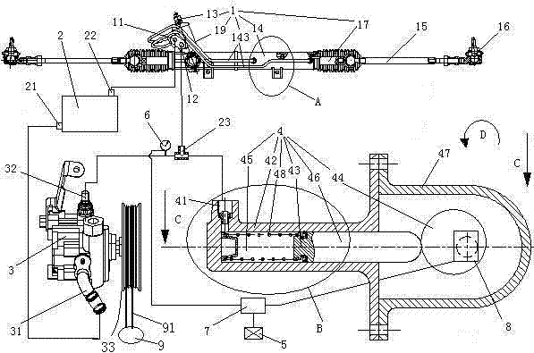 Cam type assistance-adjustable hydraulic power-assisted steering system and control method thereof