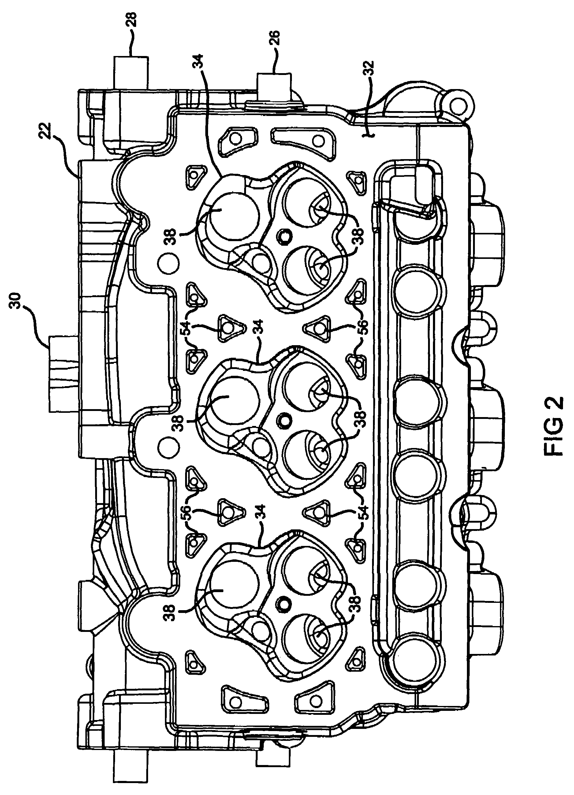 Cylinder head with integrated exhaust manifold