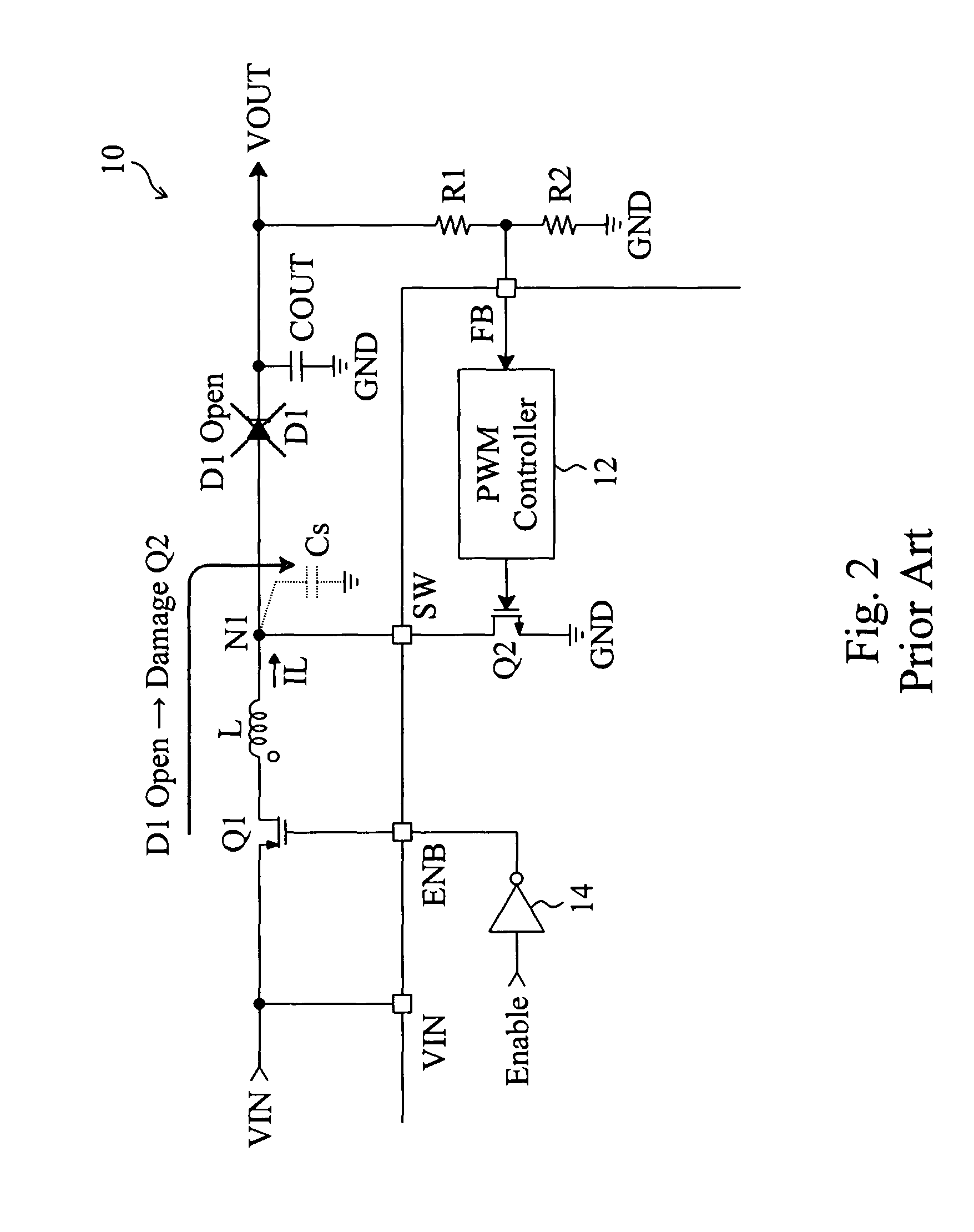 Short circuit and open circuit protection for a boost converter