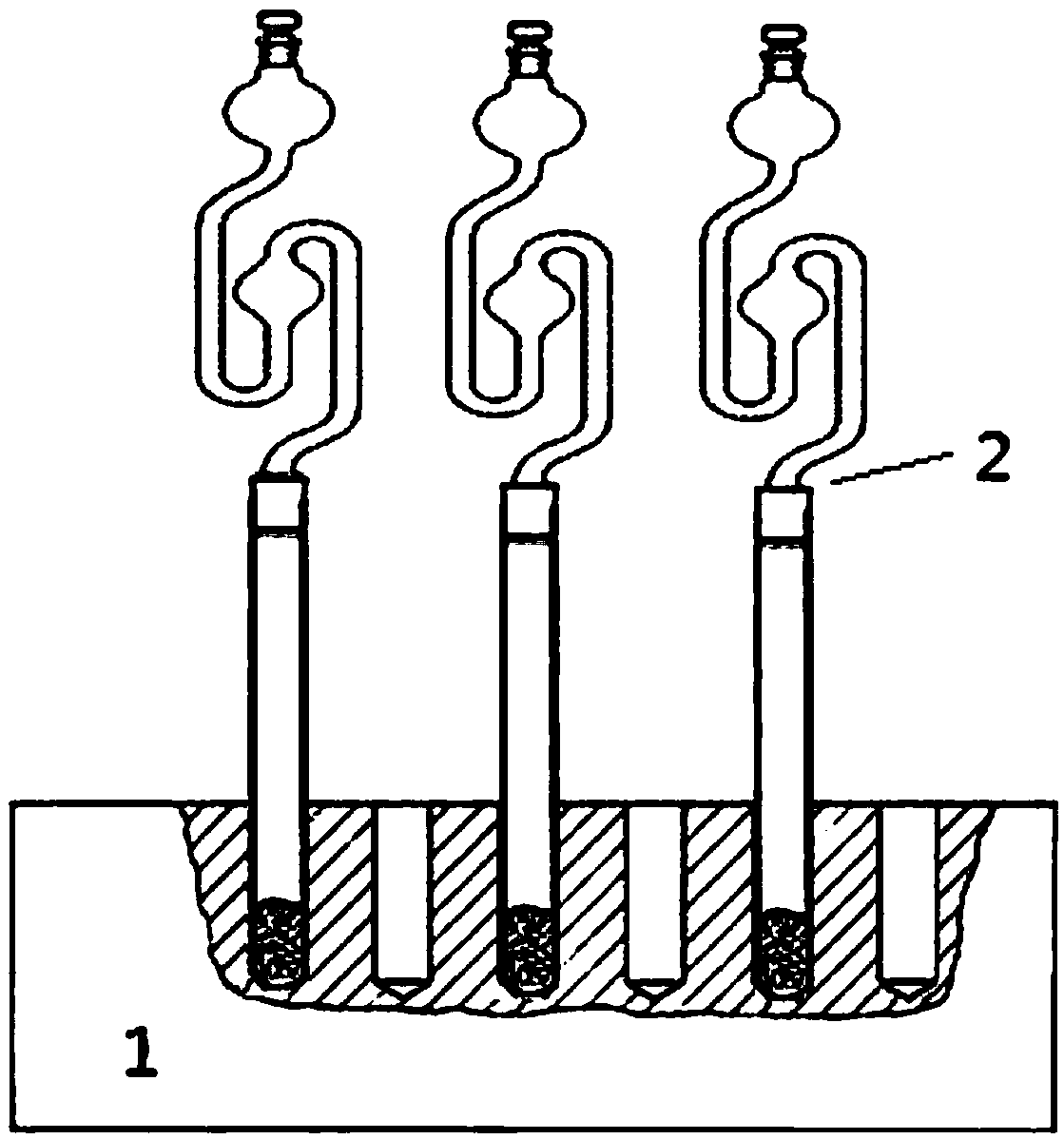 Quantitative testing device for long-term chemical stability of industrial nitrocellulose