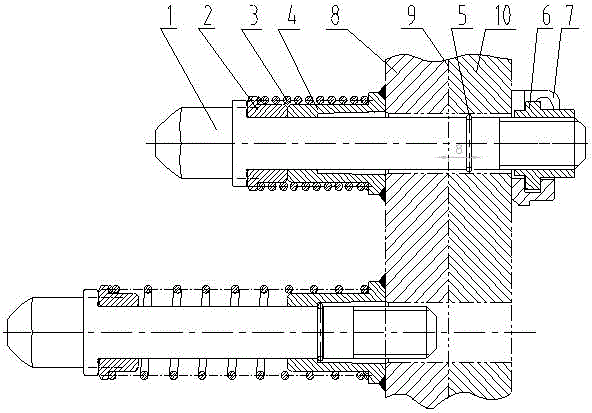 Die clamping bolt and tube pile forming die comprising die clamping bolt