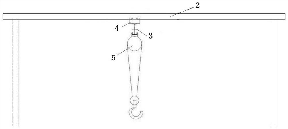 Boiler hoisting sling in closed factory area and construction method thereof