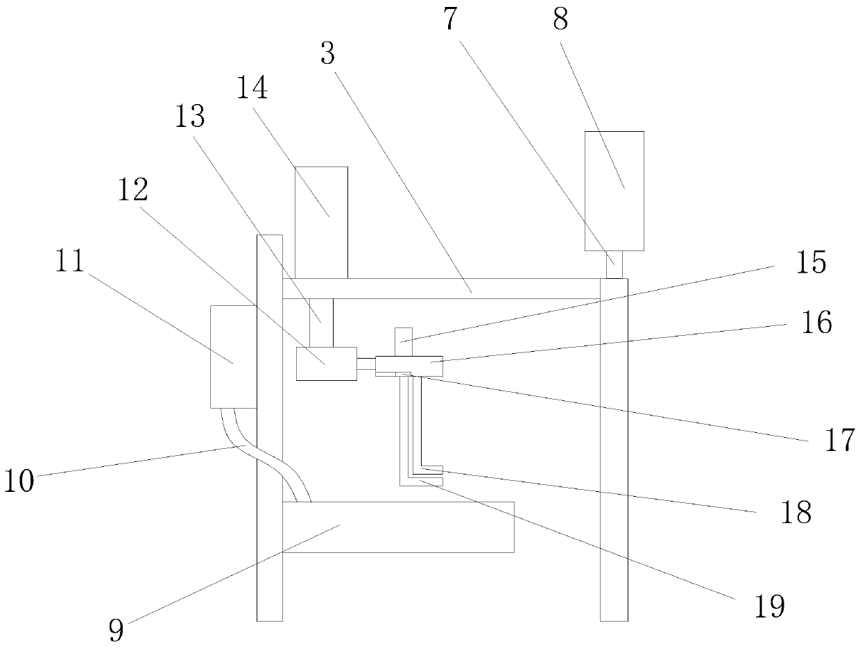 Automatic gluing device for infusion apparatus production line