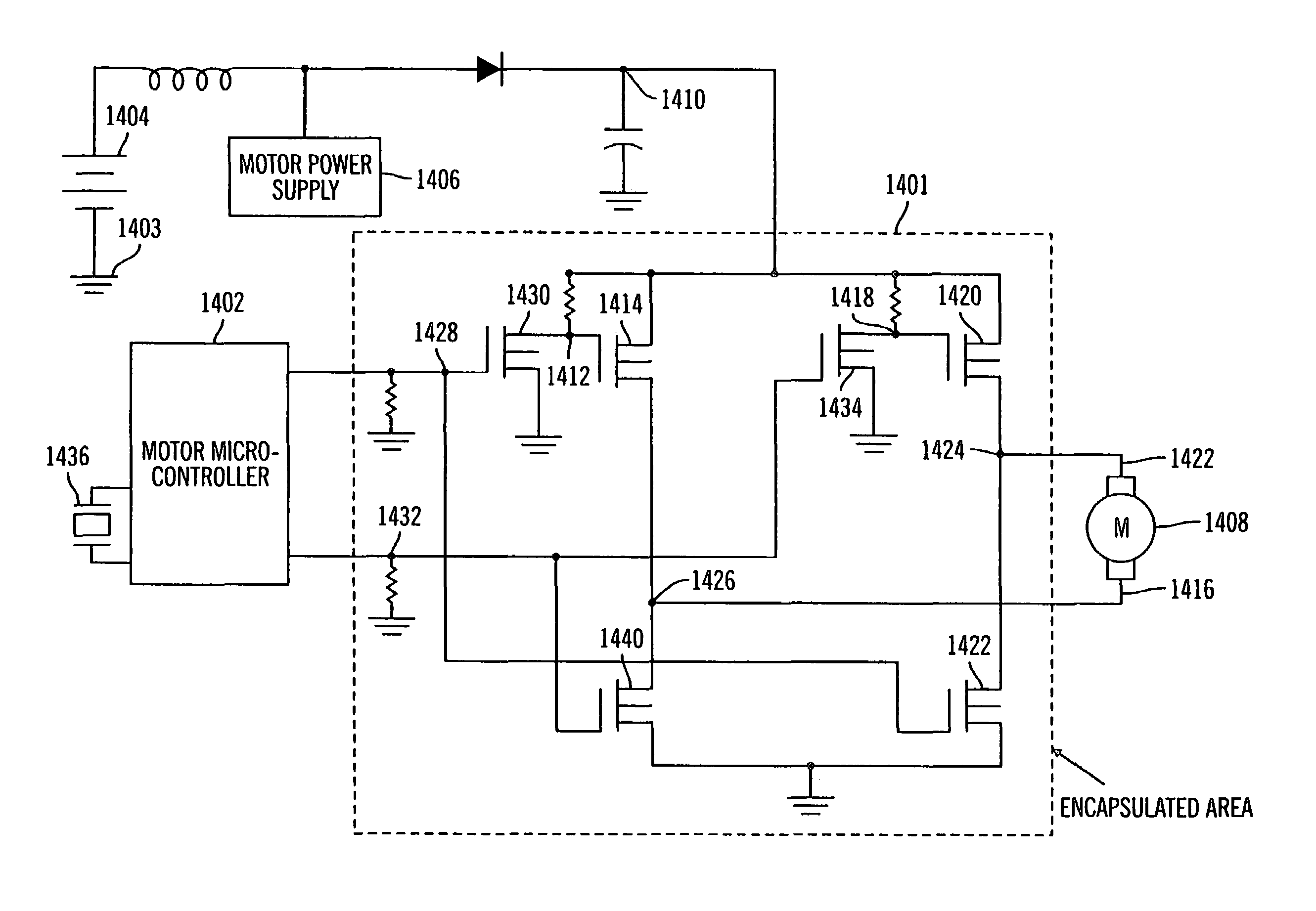 Selective potting for controlled failure and electronic devices employing the same