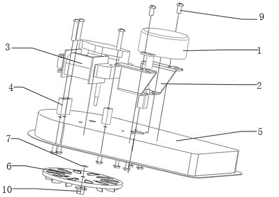 Assembling device and assembling method of rotary fan cover