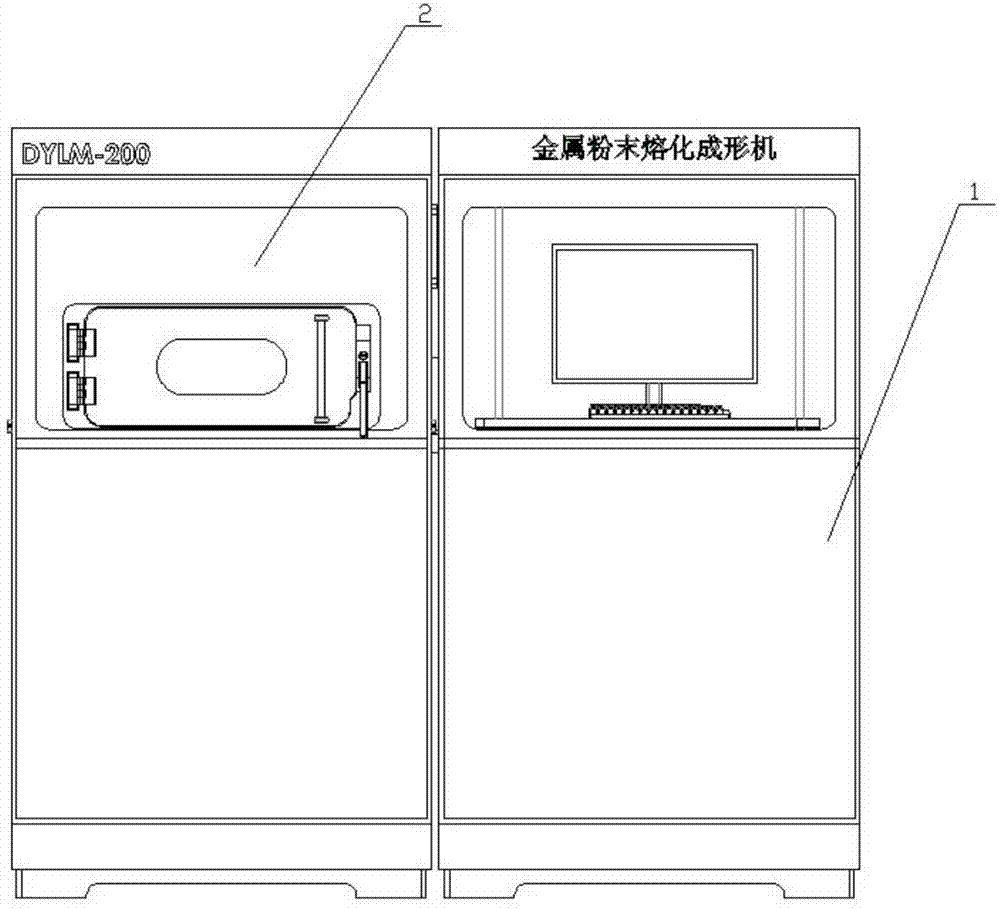 Novel metal powder melting and quick-molding machine