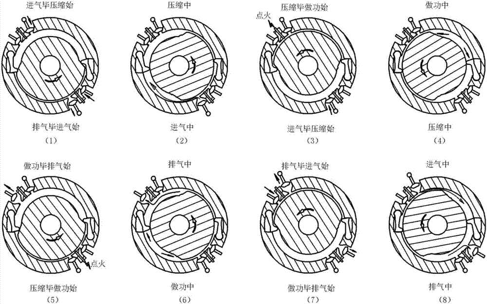 Swinging block and cam rotor cooperating internal combustion engine power system