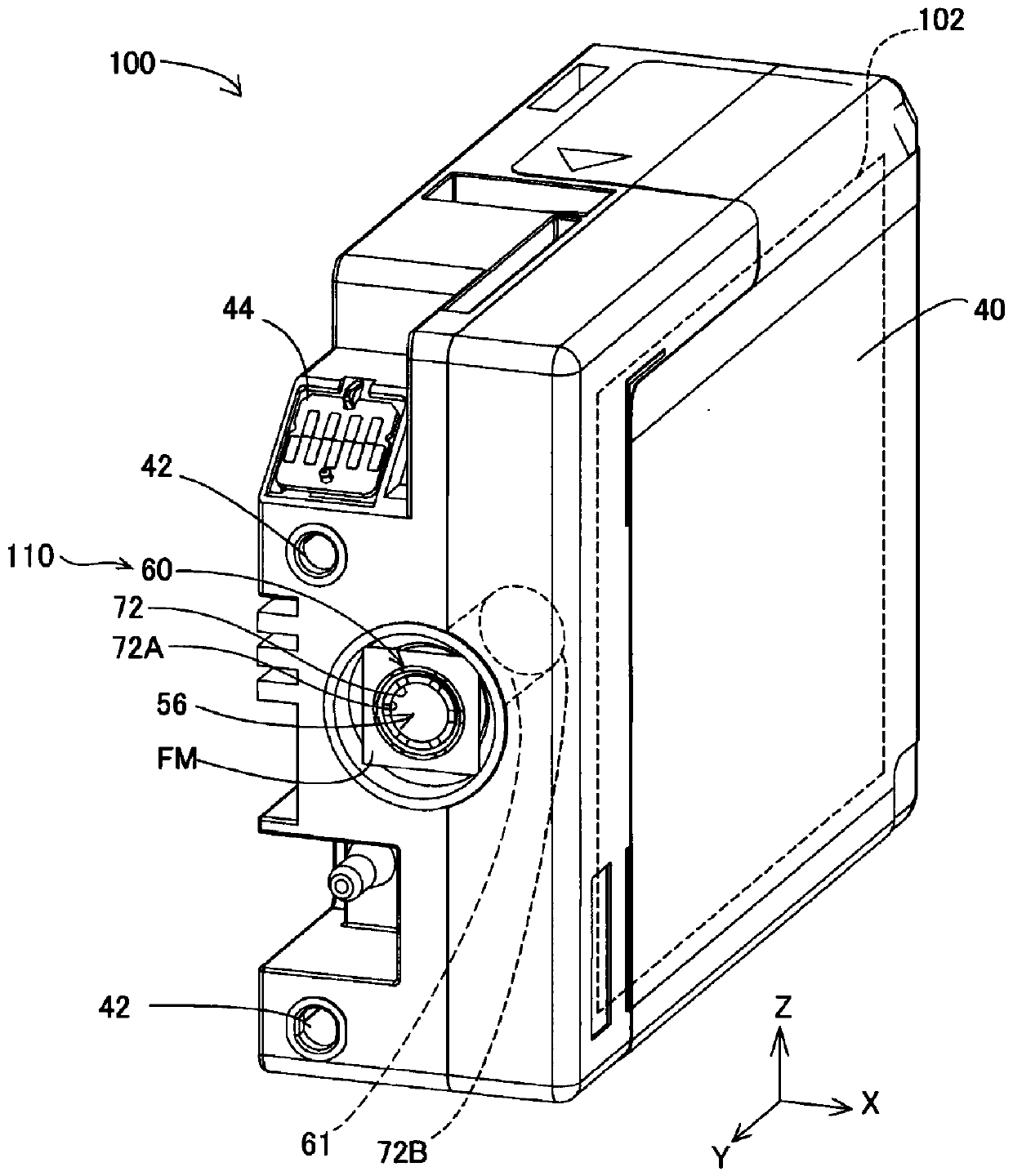 Sealing structure and liquid storage container