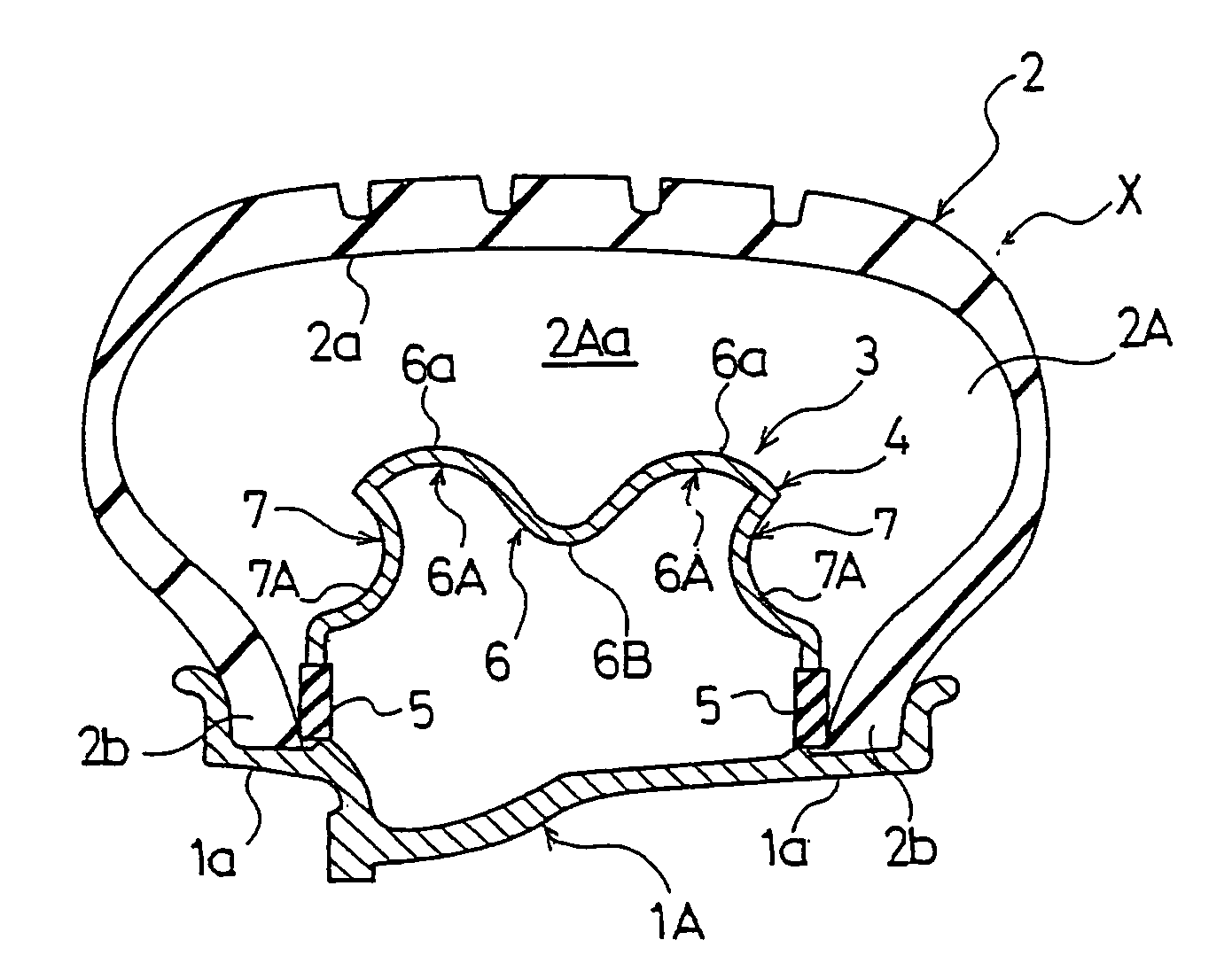 Tire/wheel assembly and run-flat support member