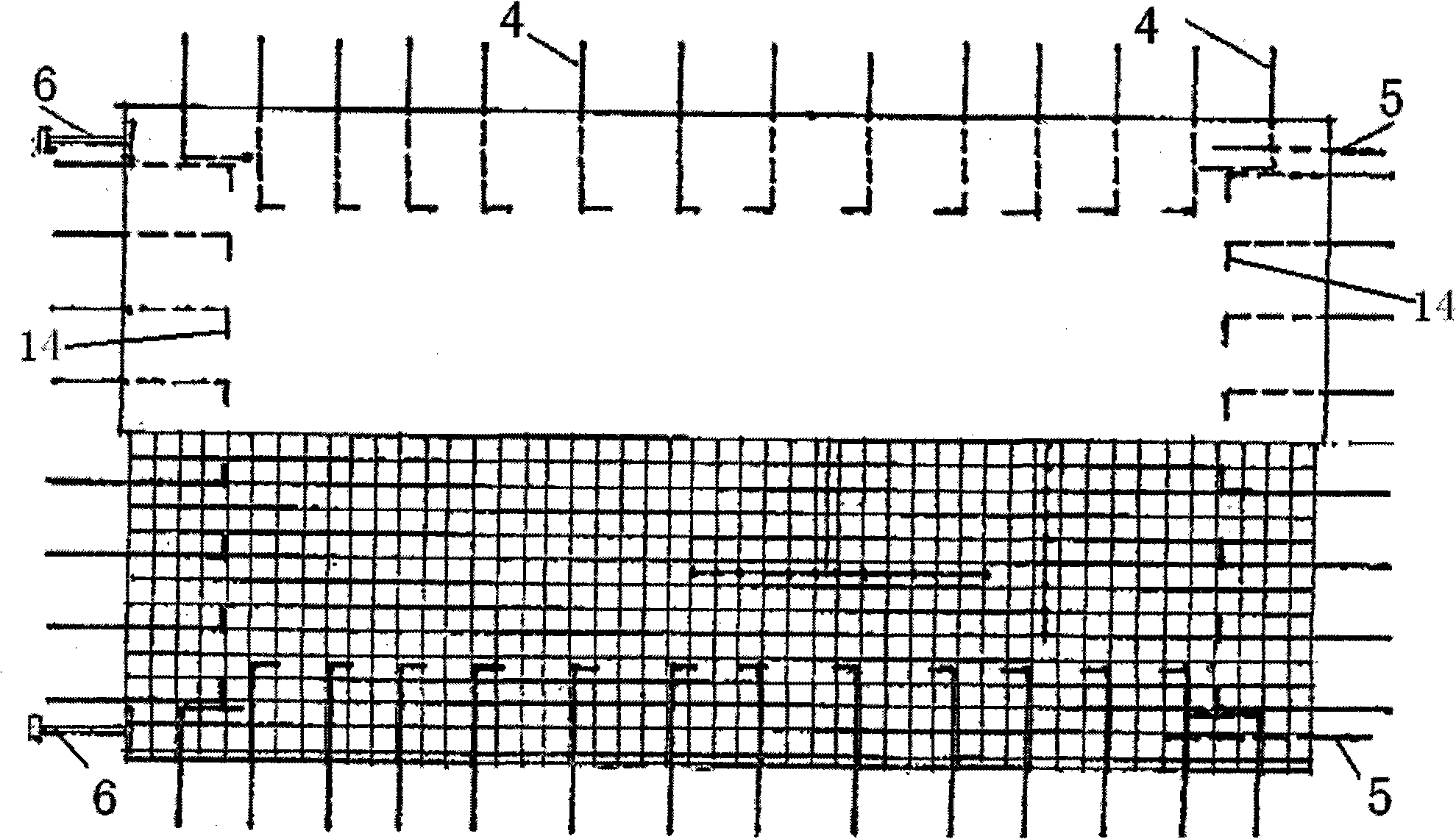 Network frame prefabricated composite board, sandwiched floor and its connection construction method