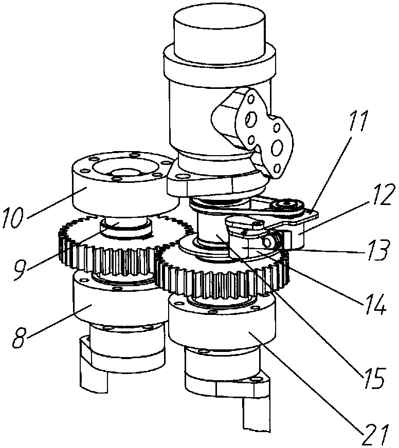 Symmetrical and rotary seedling weeding unit