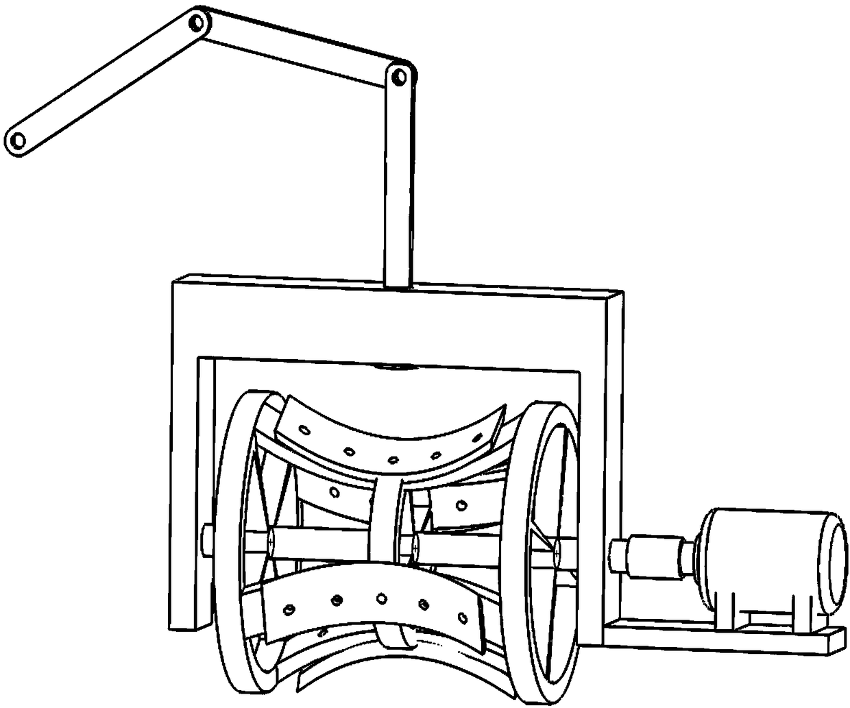 Device and method for trimming cambered surface of urban green belt