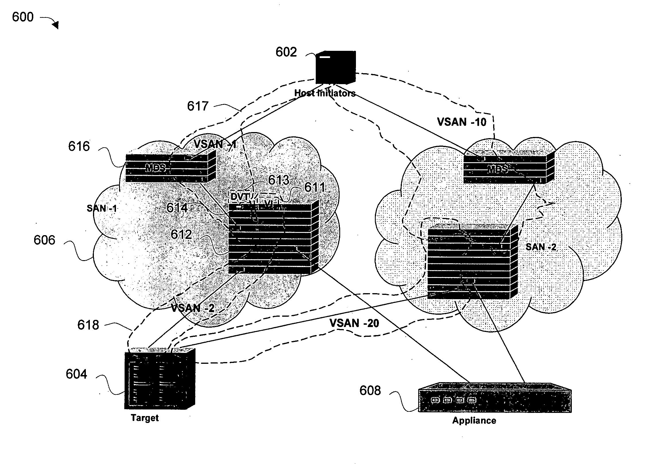 Apparatus and methods for data tapping in a storage area network