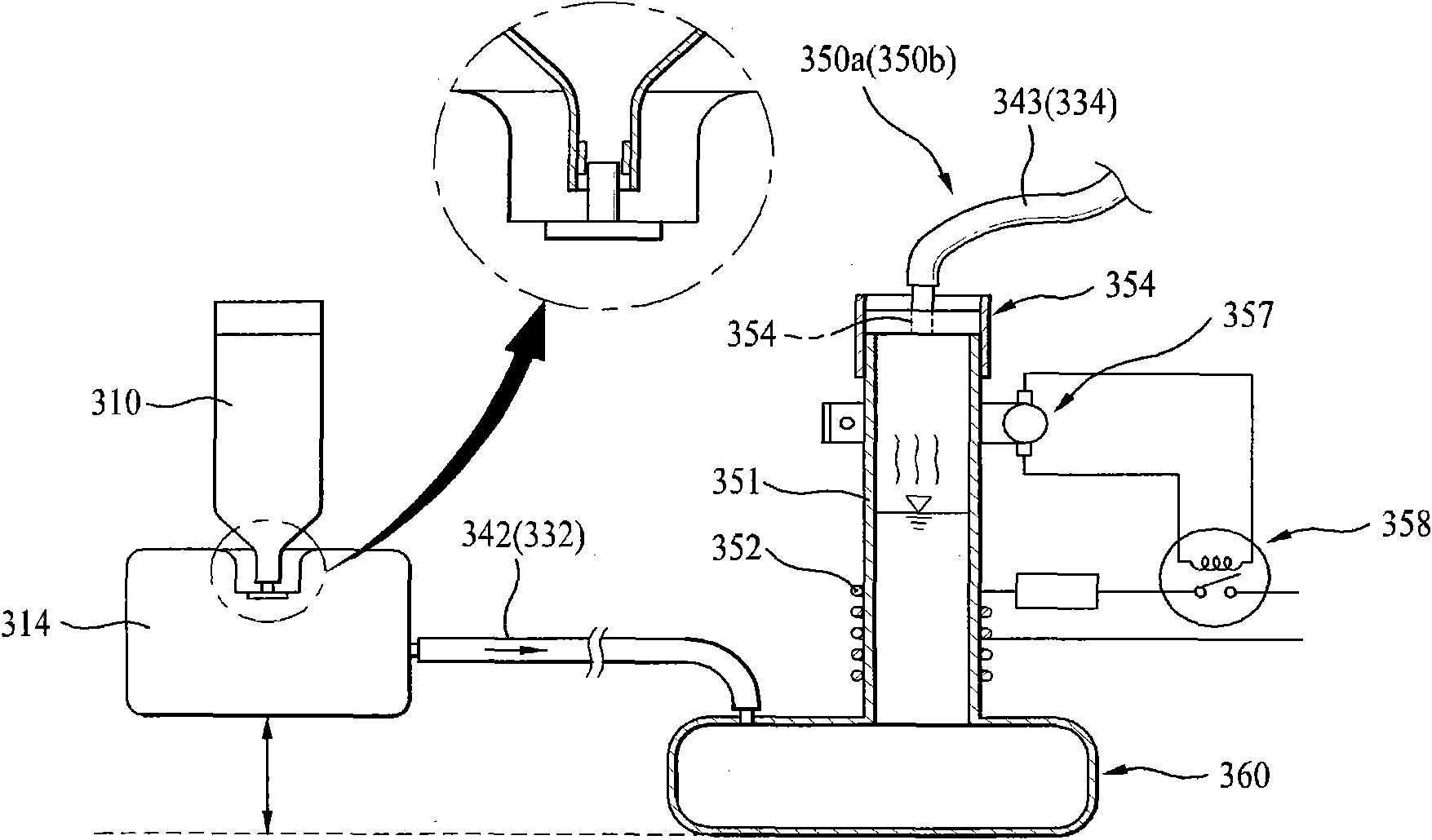 High efficiency steam generator and method for controlling water level thereof