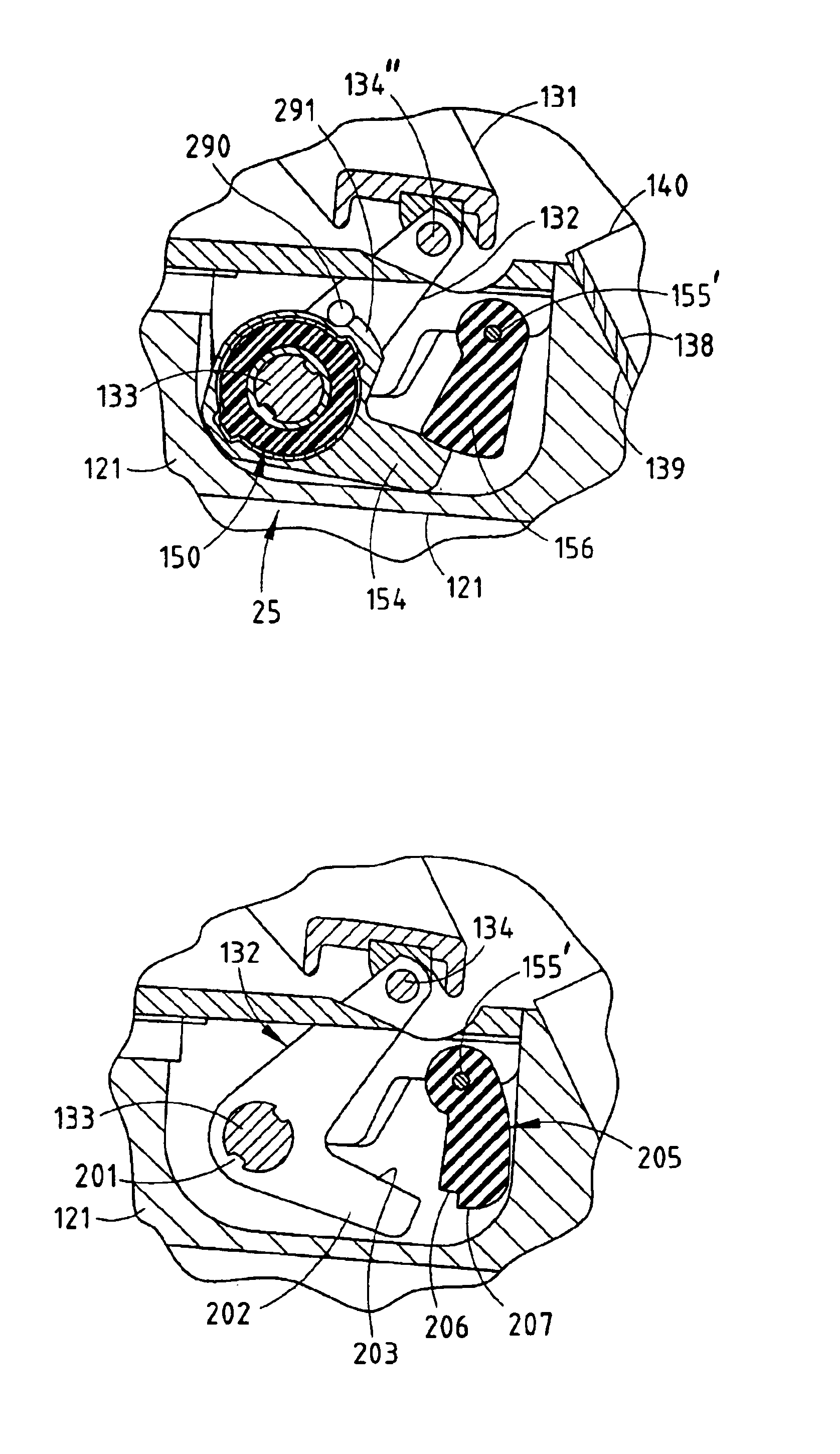 Combined tension and back stop function for seating unit