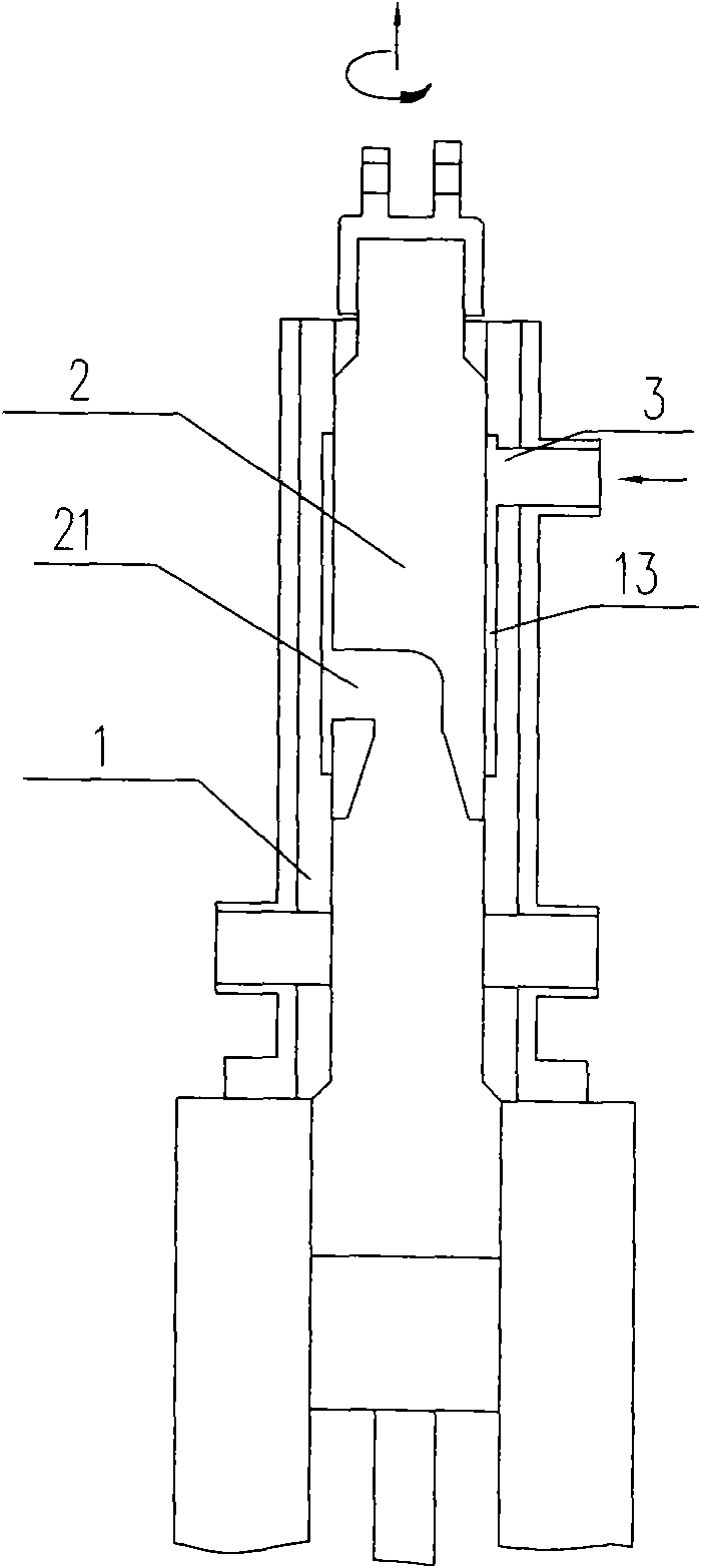 Feeding and discharge switch valve for food filling