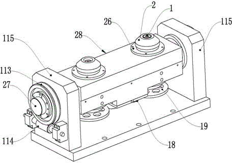 Double-work position hydraulic clamping rotating table