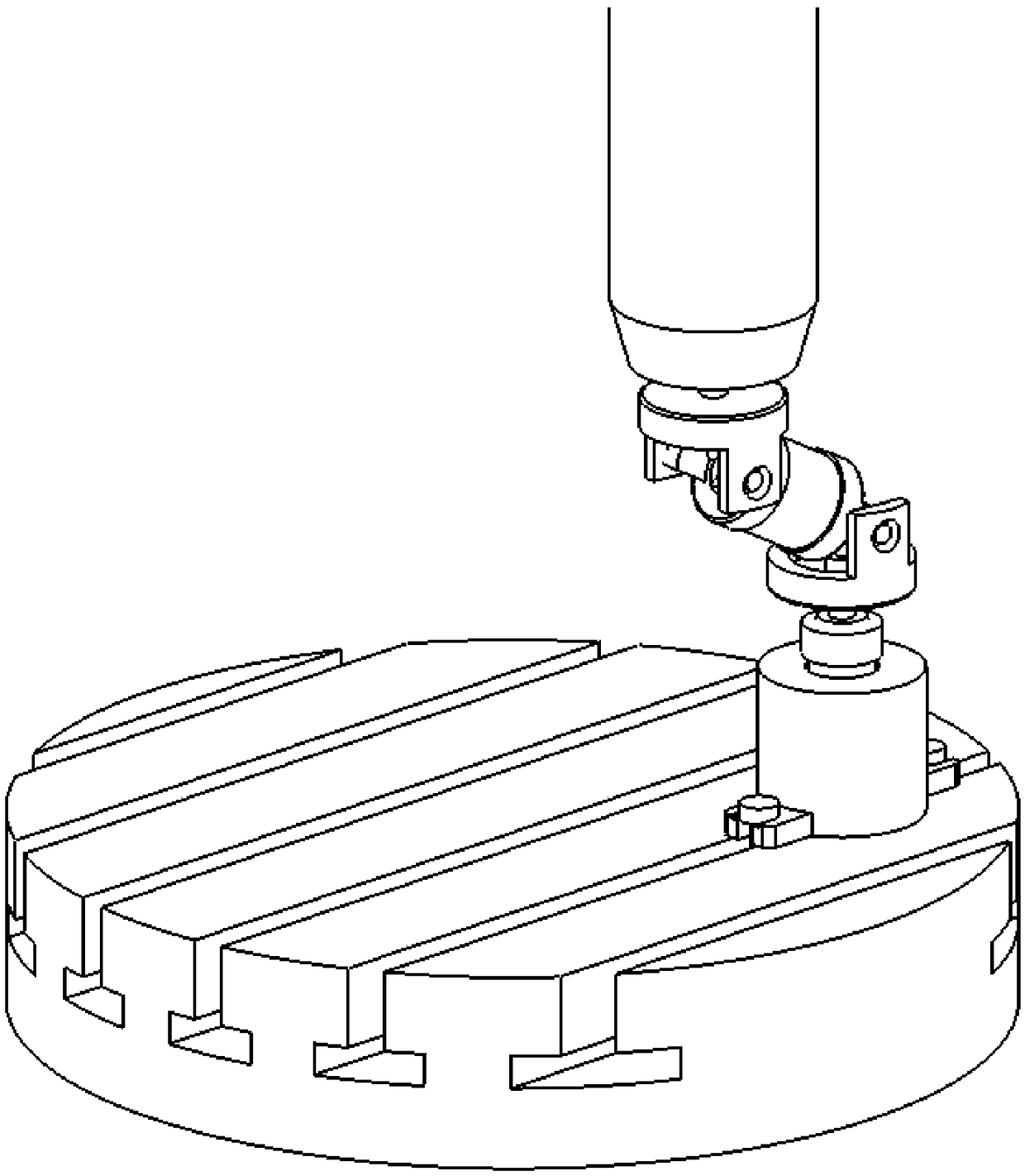 Machine tool precision detection device and method under loading state