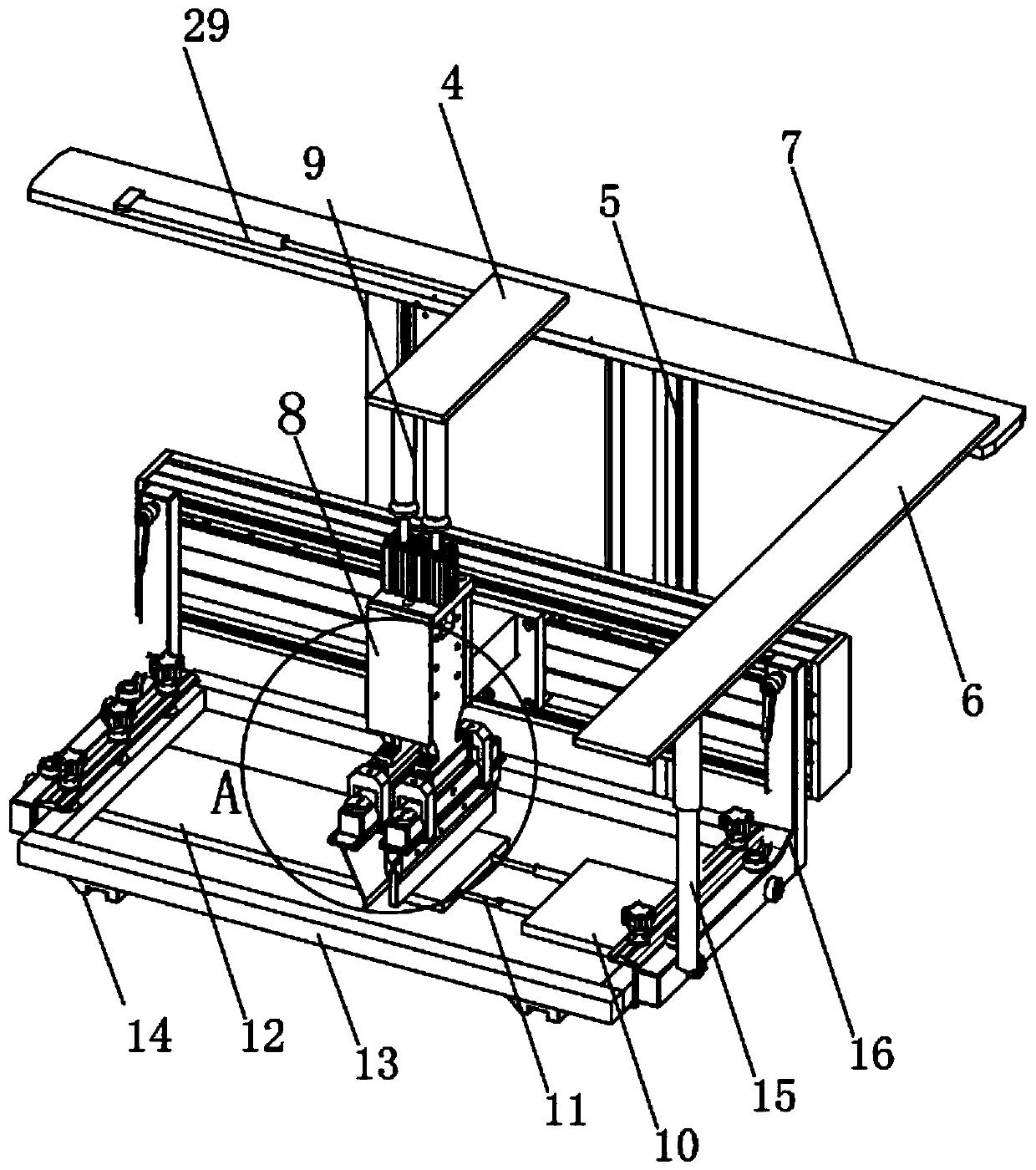 Eutectic welding machine for die bonding of LED chip and working method thereof