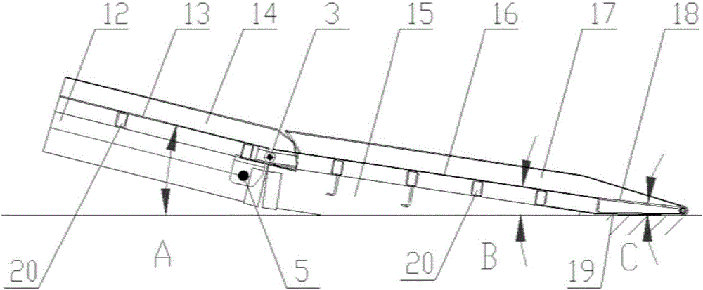 Three-stage platform carrying structure of wrecker